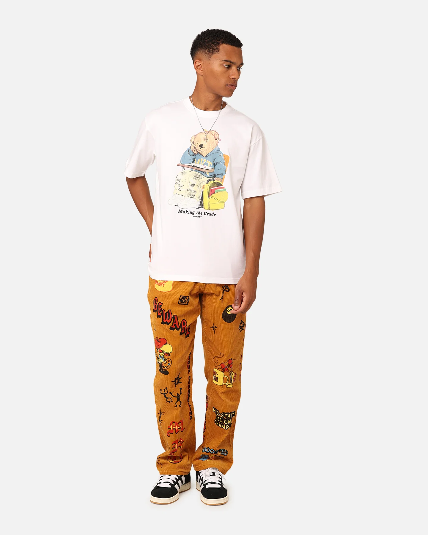 Market Making The Grade Bear T-Shirt White - Image 2