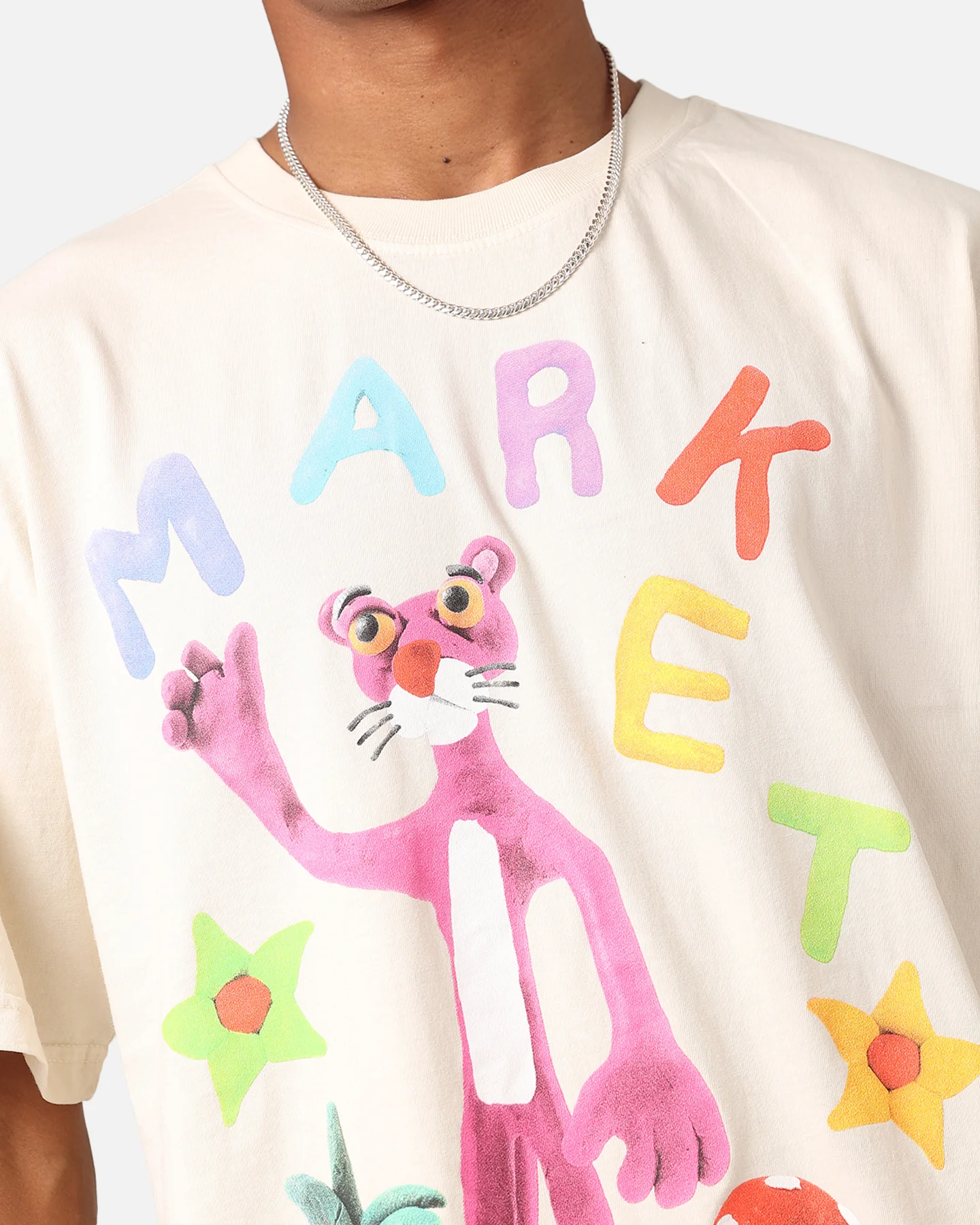 Market Pink Panther Nostalgia T-Shirt Ecru - Image 6
