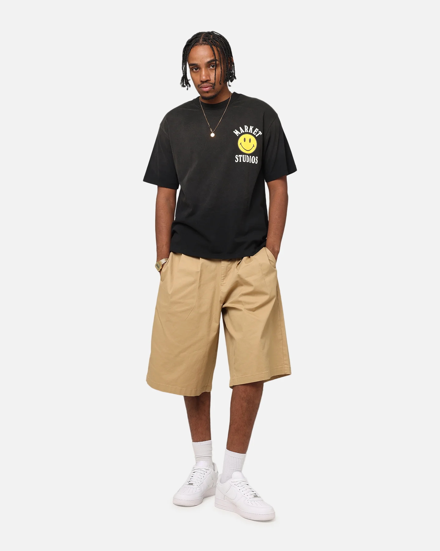Market Smiley Lockup T-Shirt Black - Image 4