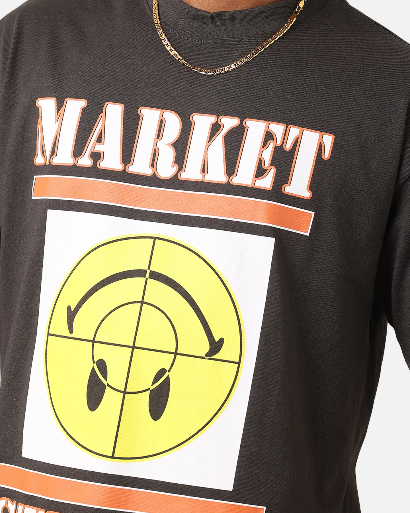 Market X Smiley Focus T-Shirt Washed Black - Image 6