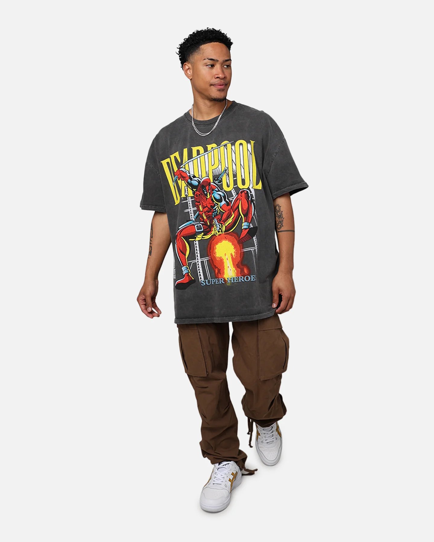 Marvel Deadpool Comic Heavyweight T-Shirt Black Wash - Image 8