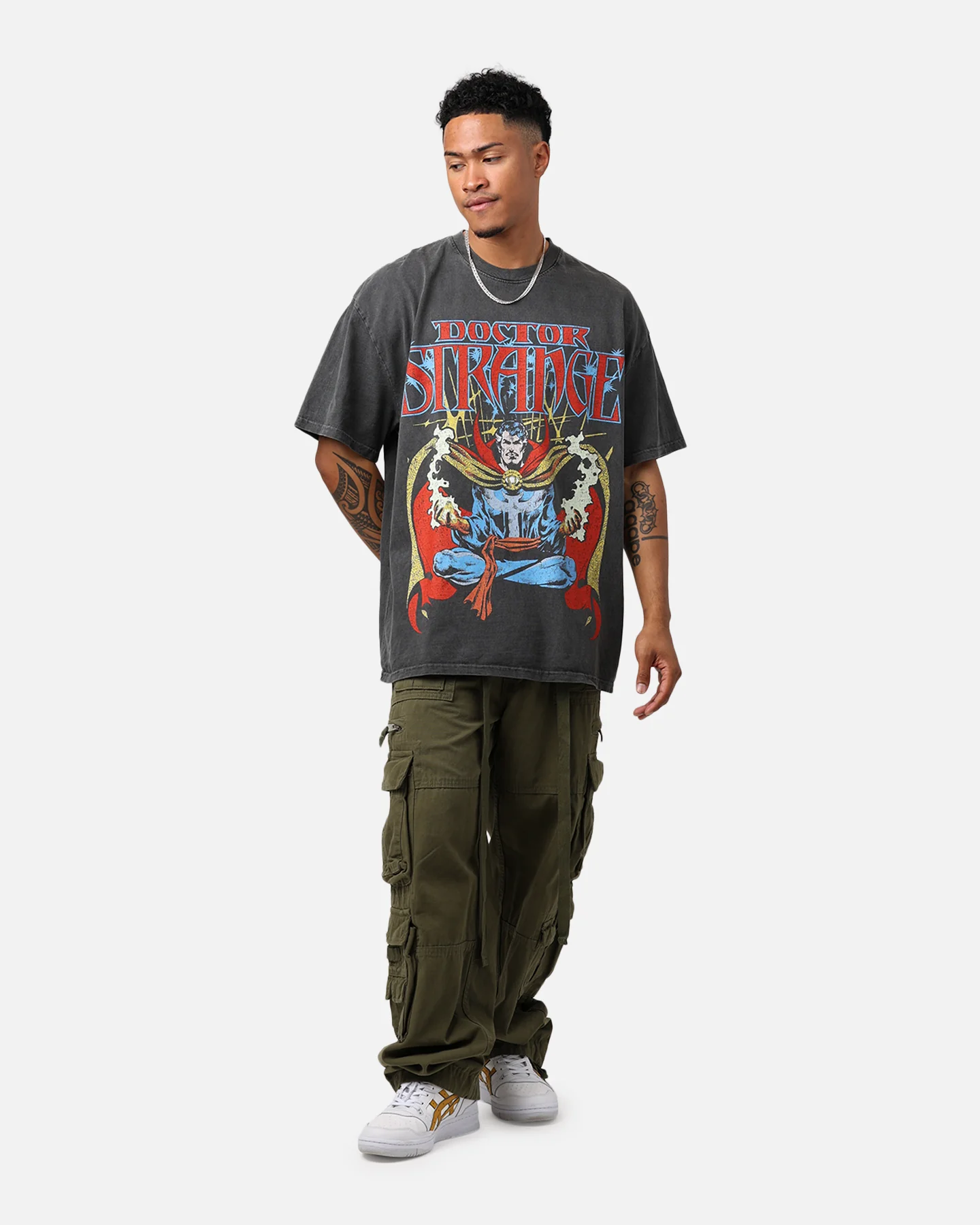 Marvel Doctor Strange Heavyweight Vintage T-Shirt Black Wash - Image 3