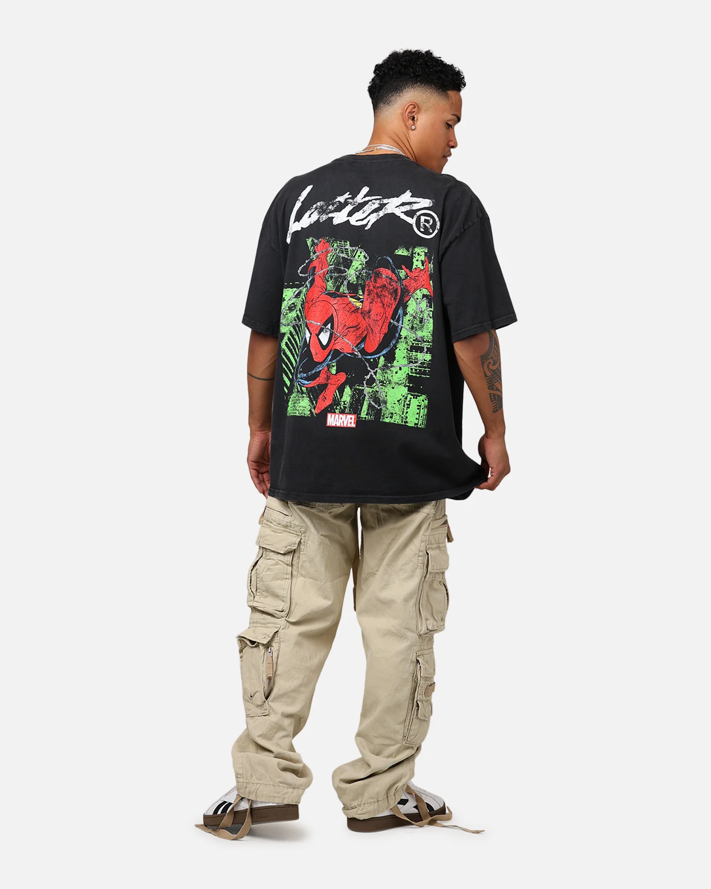 Marvel Spider-Man T-Shirt Black Acidwash - Image 6