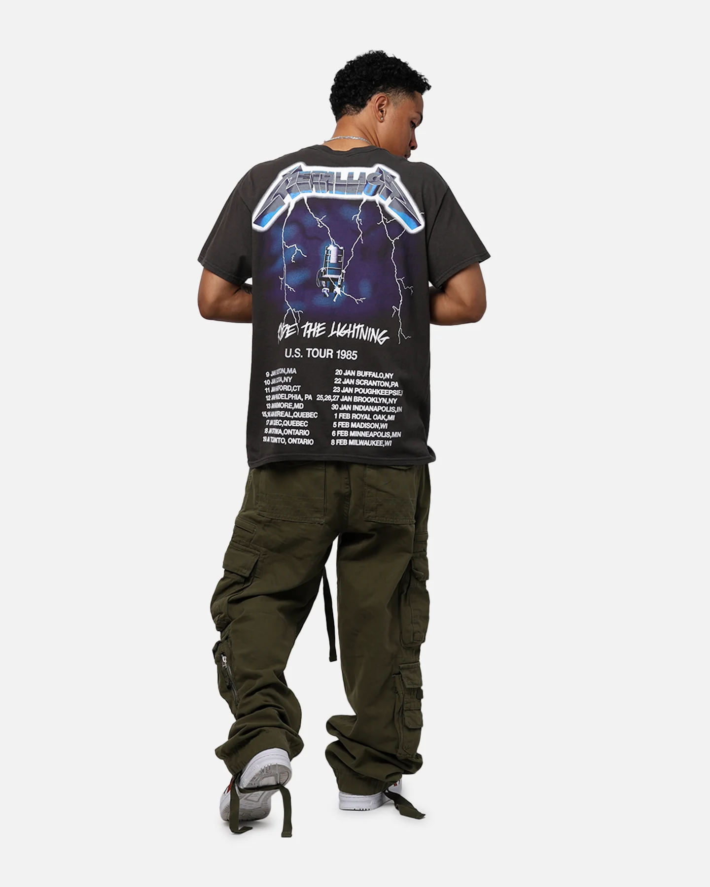 Merch Traffic 1995 Metallica Tour T-Shirt Black - Image 3