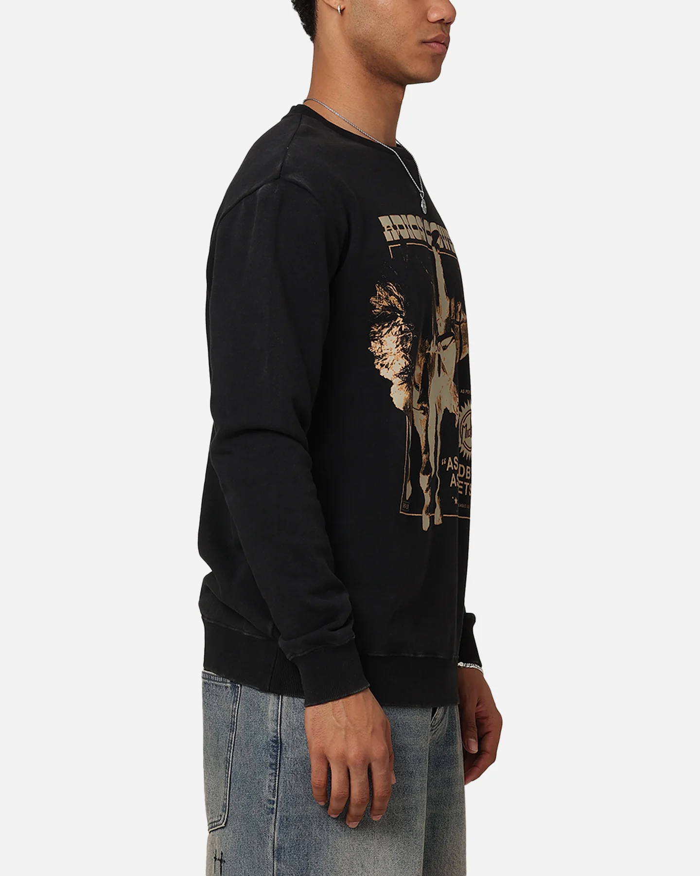 Midland Crewneck Sweater Washed Black - Image 4