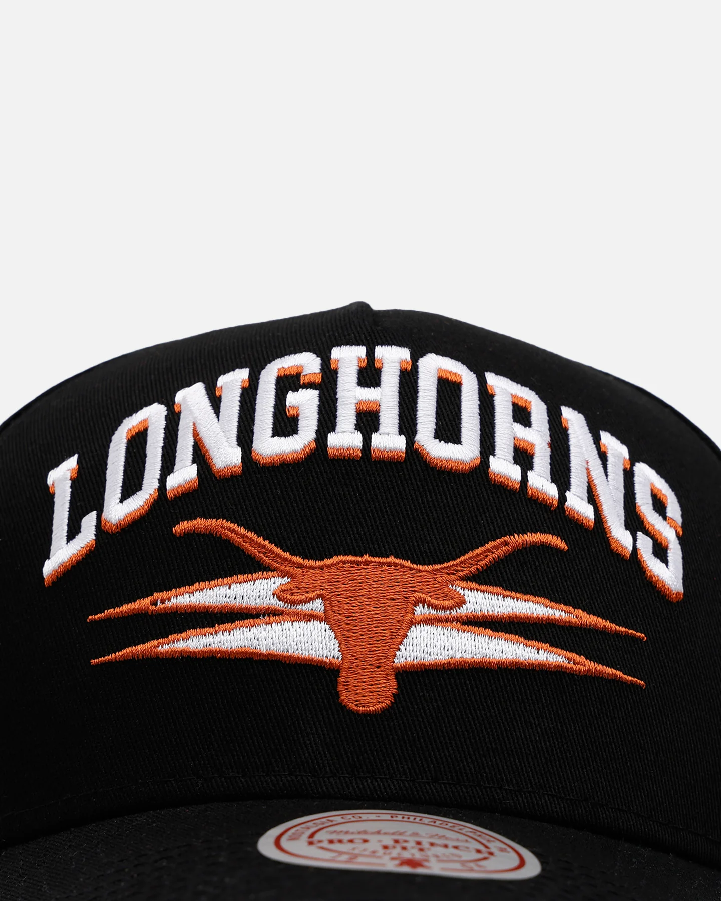 Mitchell & Mess Texas Longhorns 'Shadow Script' Pro Pinch Snapback Black - Image 5