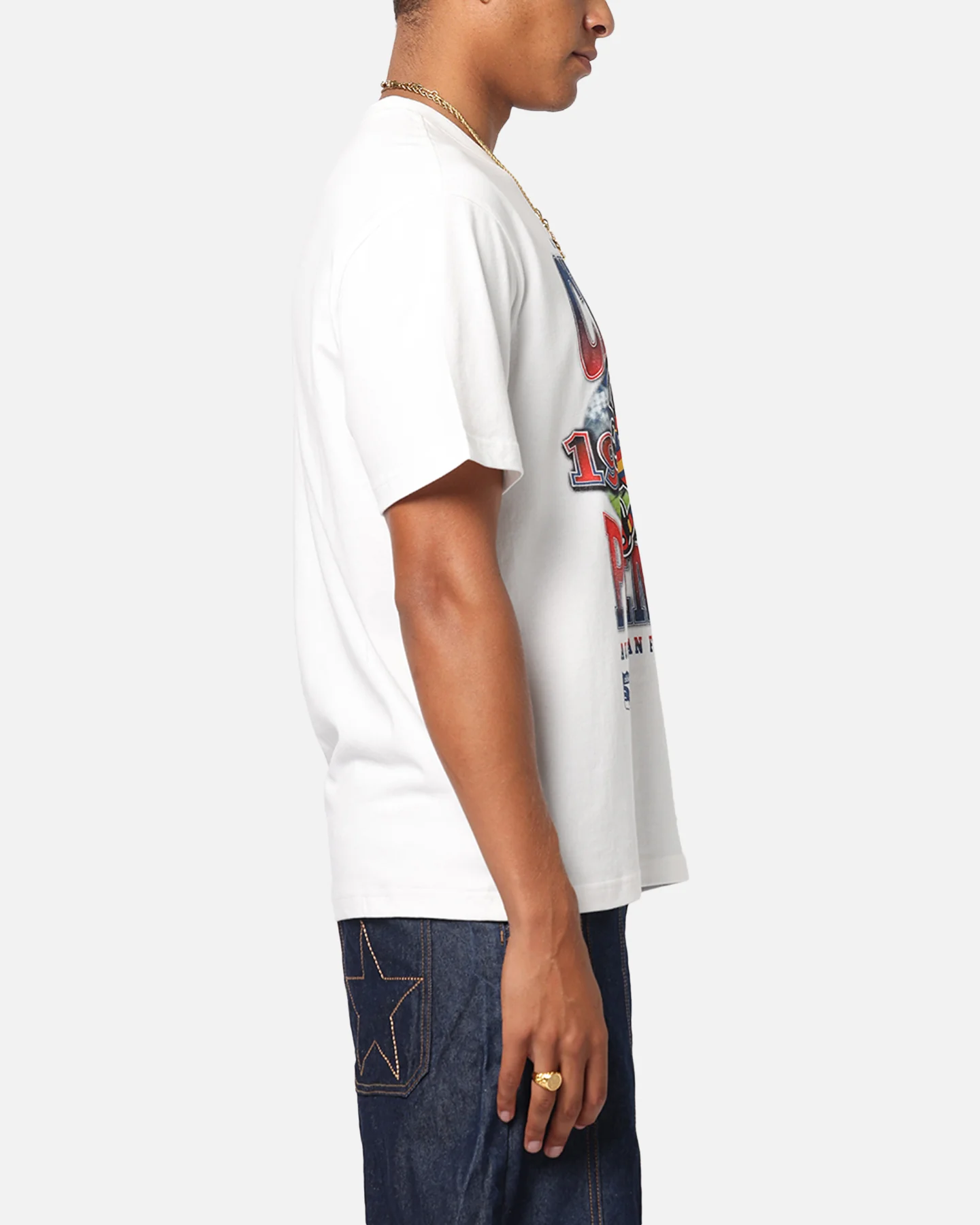Mitchell & Ness Adelaide Crows Mascot T-Shirt Vintage White - Image 5