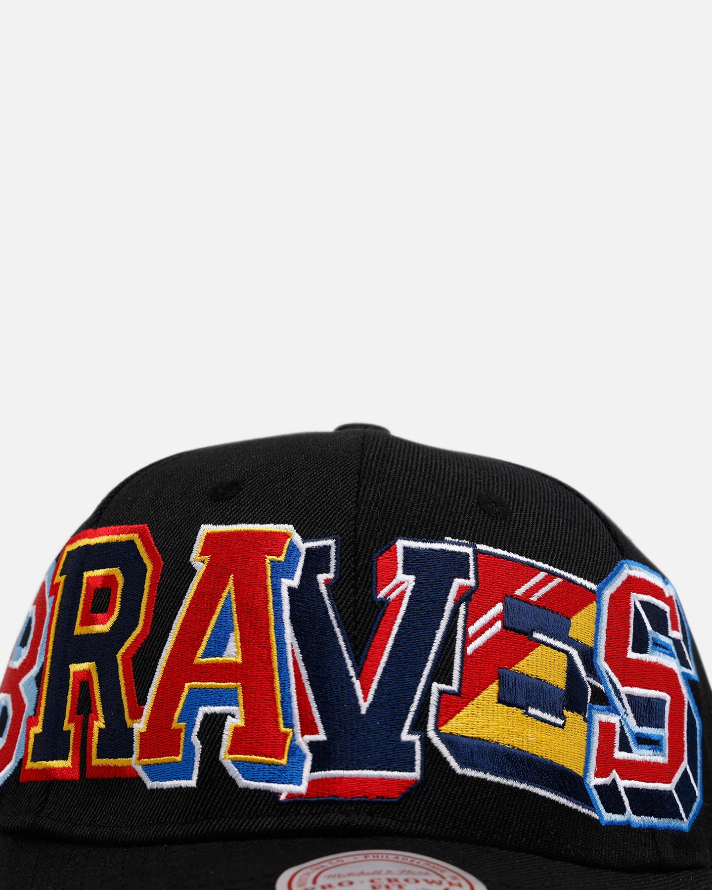Mitchell & Ness Atlanta Braves 'Hyper Type' Pro Crown Snapback Black - Image 5