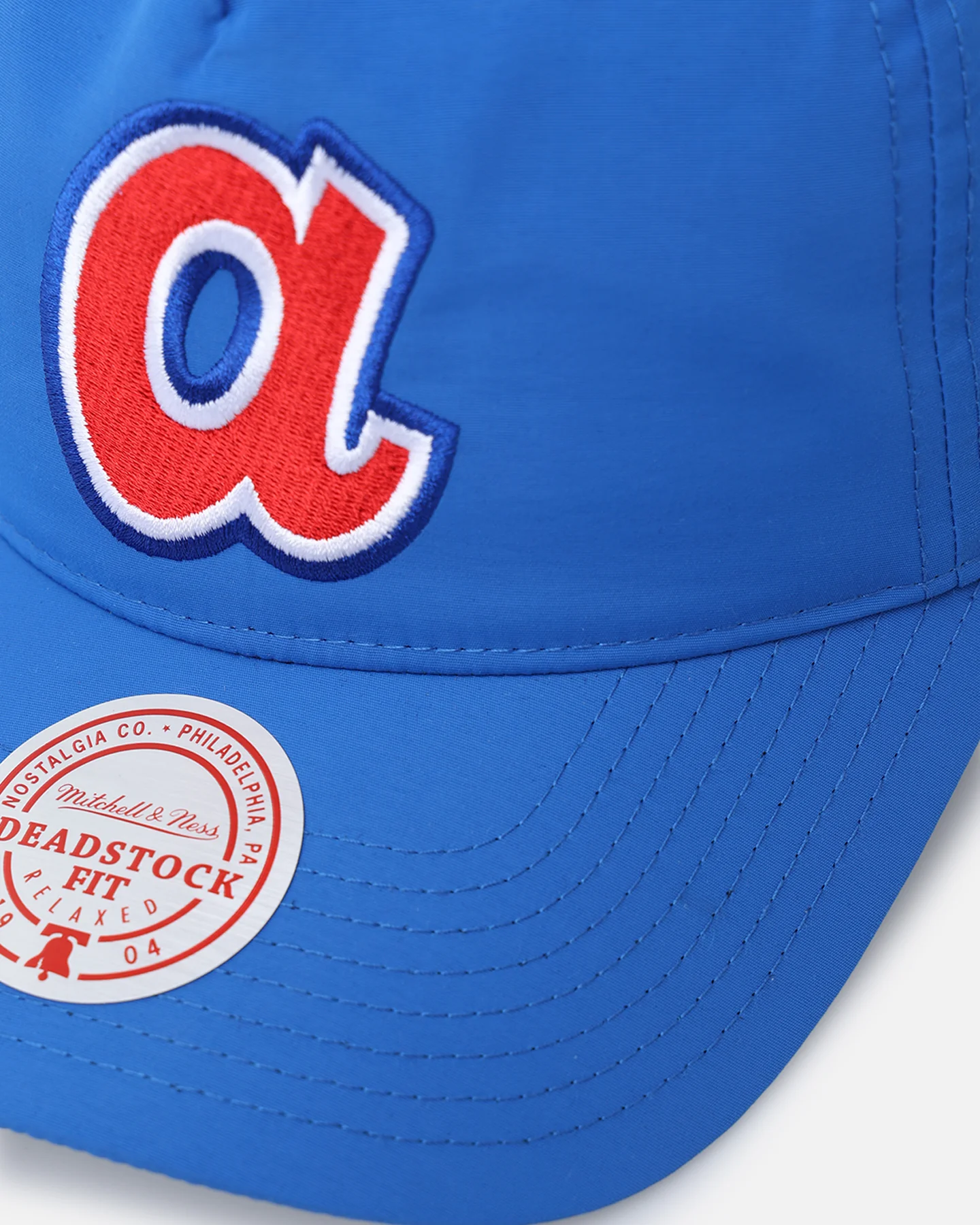 Mitchell & Ness Atlanta Braves Retro Matte Nylon Origins Snapback Blue - Image 2