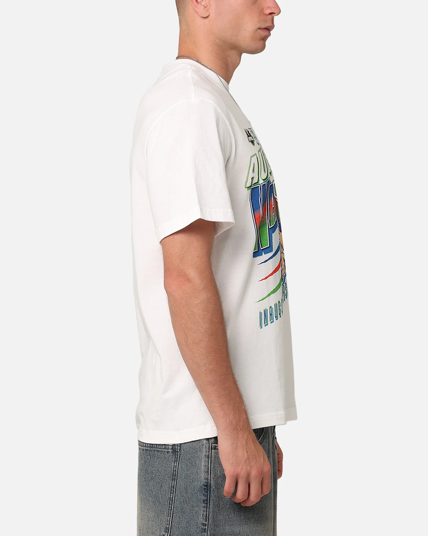 Mitchell & Ness Auckland Warriors 1995 Season T-Shirt Vintage White - Image 4