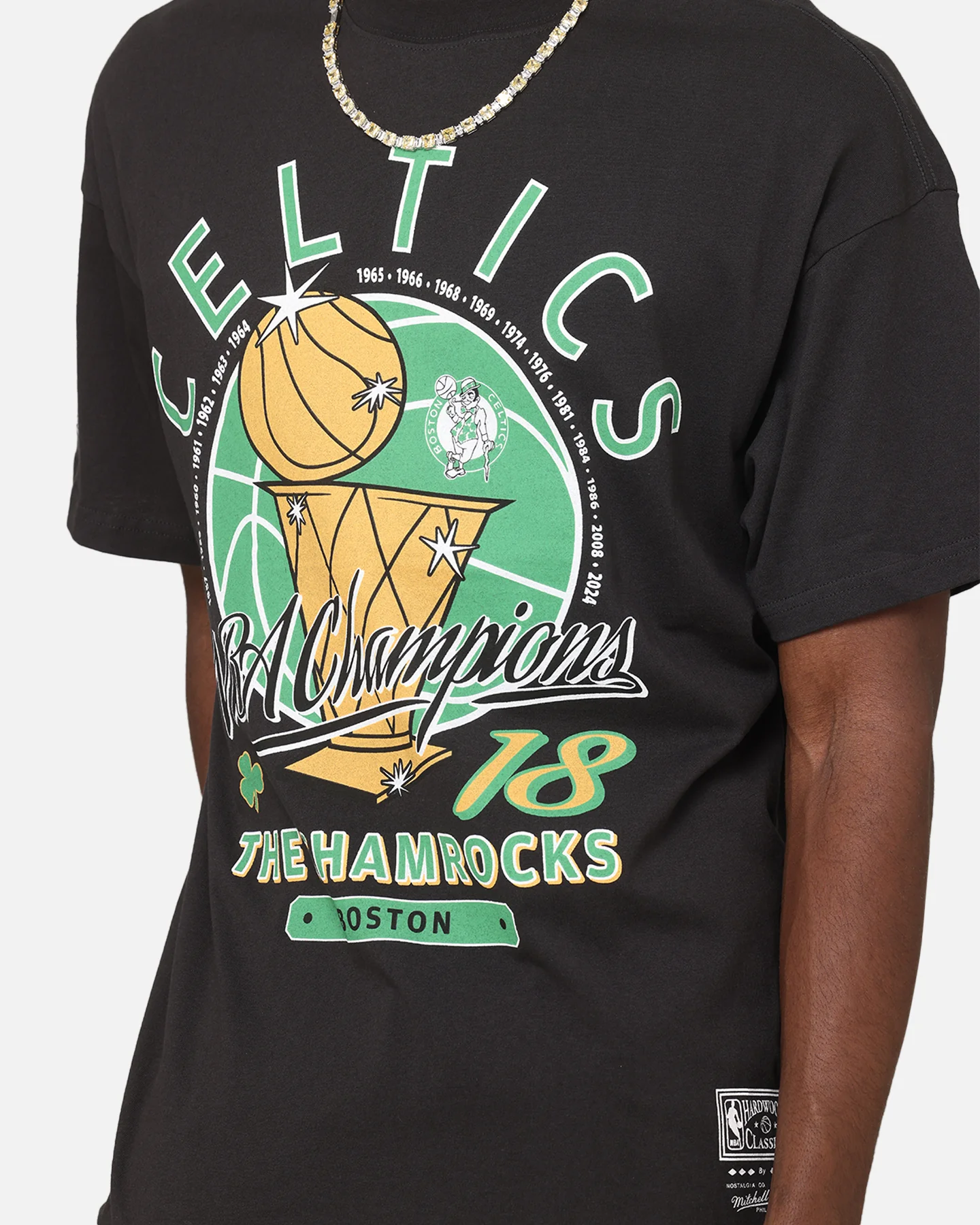 Mitchell & Ness Boston Celtics Champions Report "Champ Pack" T-Shirt Faded Black - Image 6