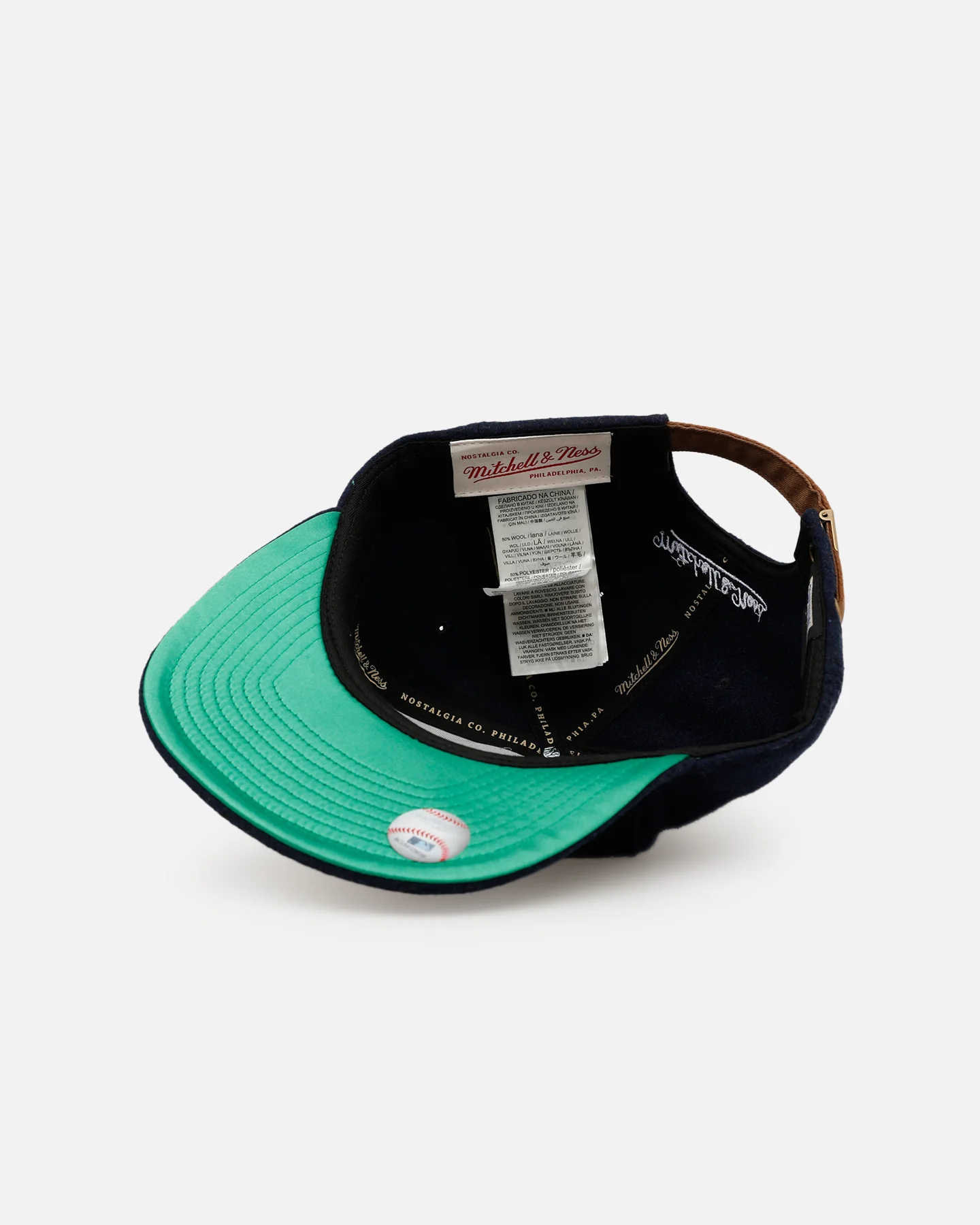 Mitchell & Ness Boston Red Sox 'Vintage Baseball' Vintage Fit Strapback Blue - Image 6
