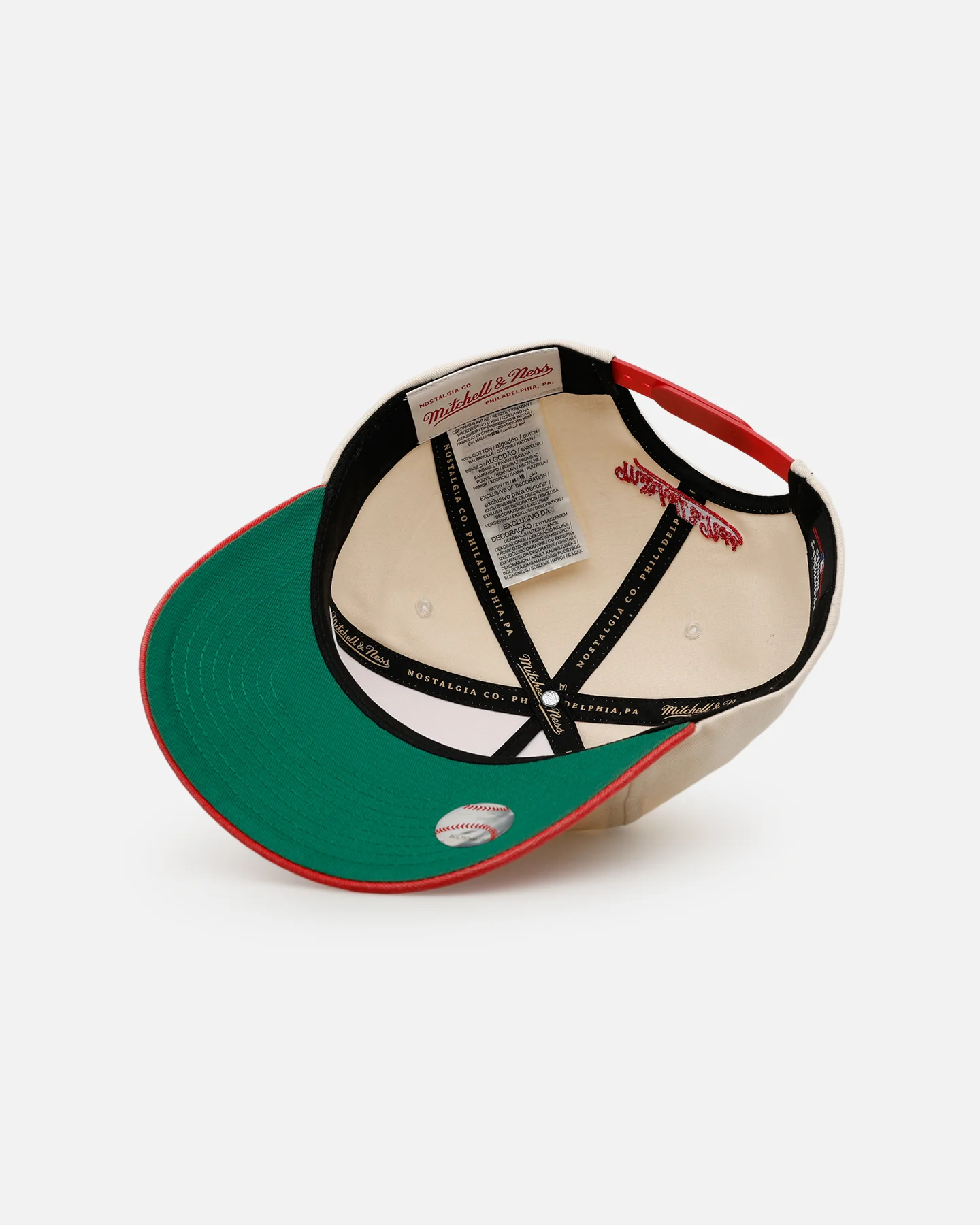 Mitchell & Ness Boston Red Sox 'Washed Cotton' Deadstock Snapback Off White - Image 6