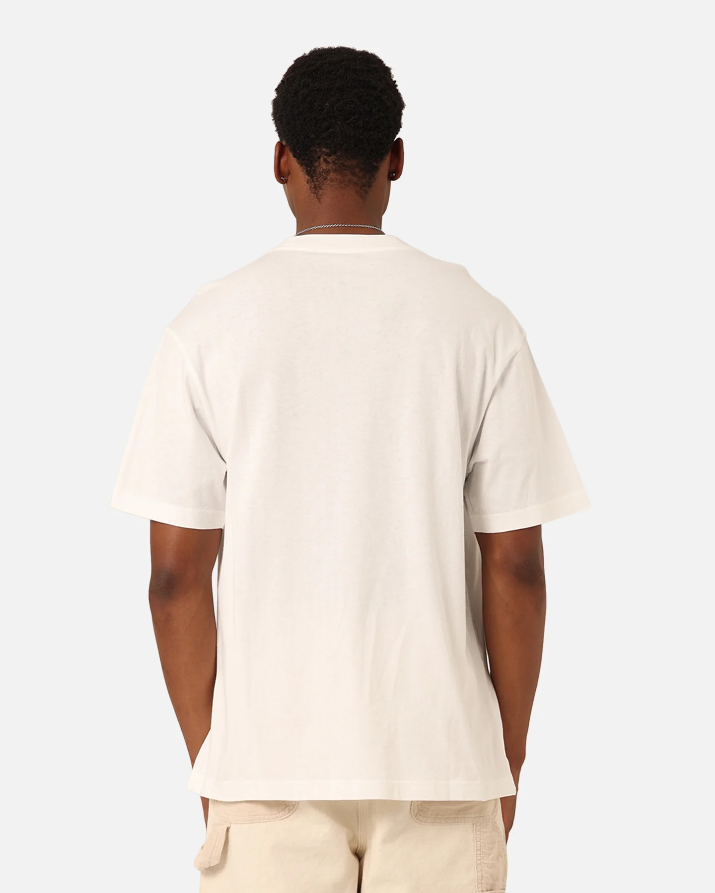 Mitchell & Ness Charlotte Hornets Brush Off 2.0 T-Shirt Vintage White - Image 4