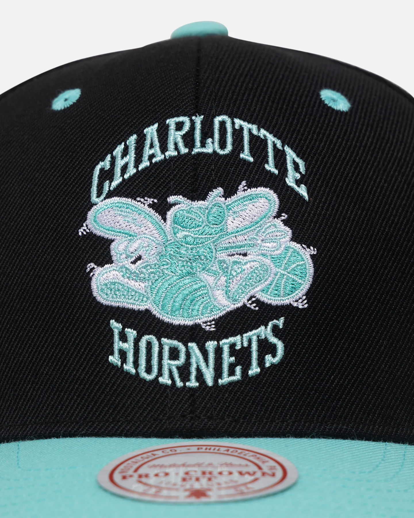 Mitchell & Ness Charlotte Hornets "Ice Blue" Script Origin Snapback Black/Ice Blue - Image 5