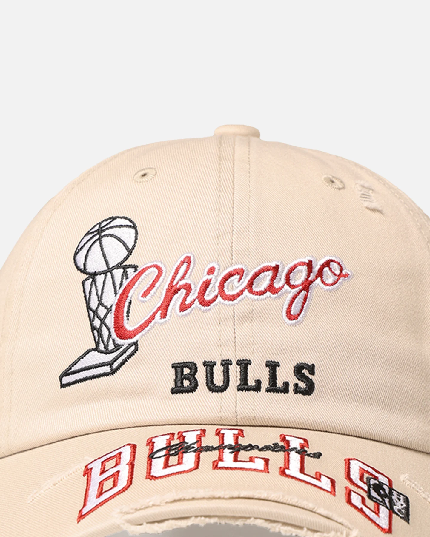 Mitchell & Ness Chicago Bulls 'Big Time' Dad Fit Strapback Bone - Image 5