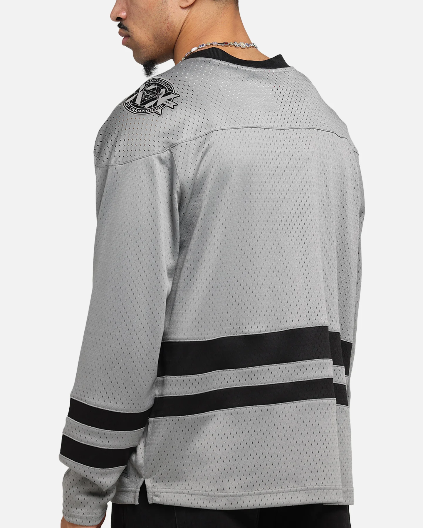 Mitchell & Ness Chicago Bulls Chrome Jersey Gunmetal Grey - Image 8