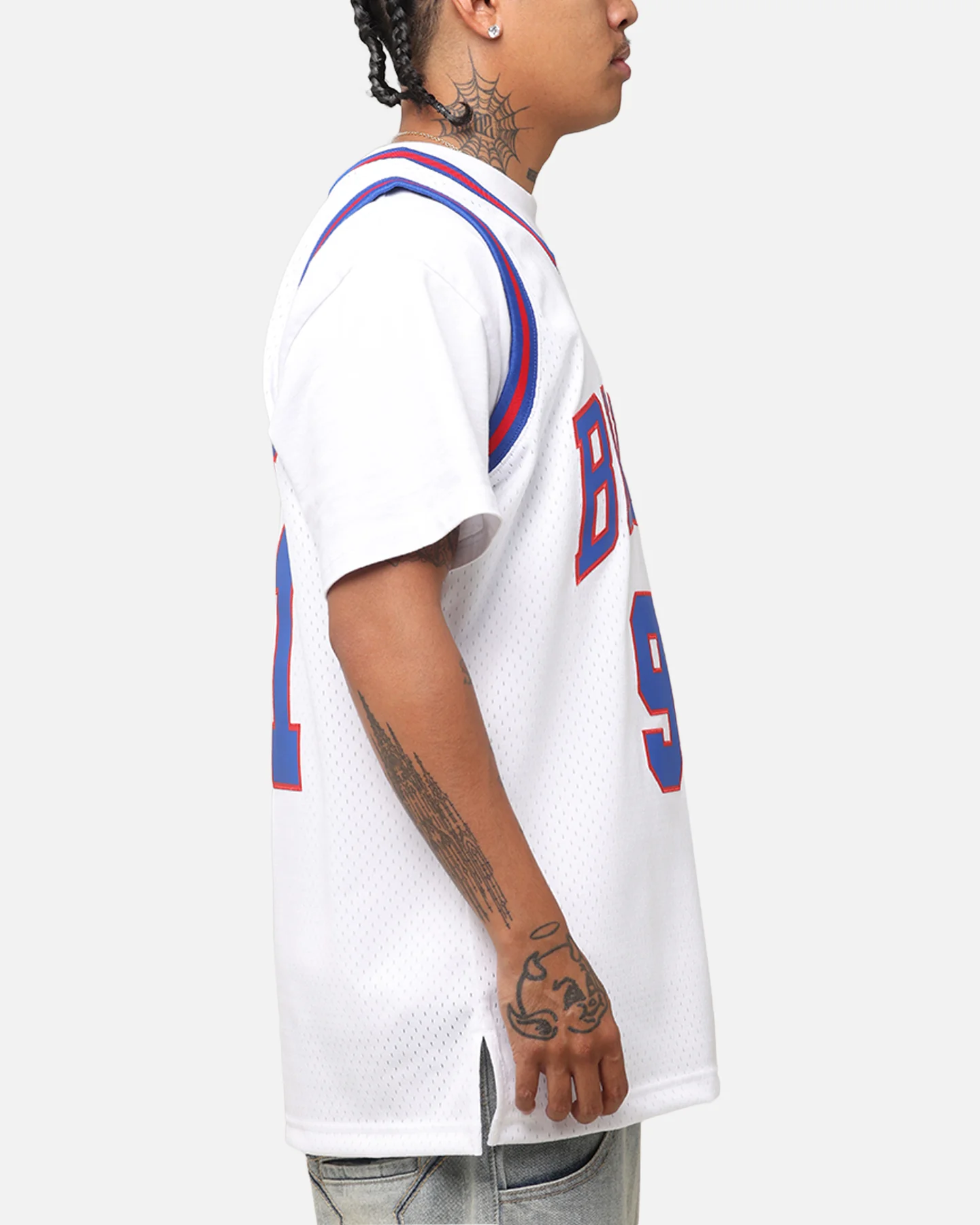 Mitchell & Ness Chicago Bulls Dennis Rodman #91 'Flags Collection' Jersey White - Image 5