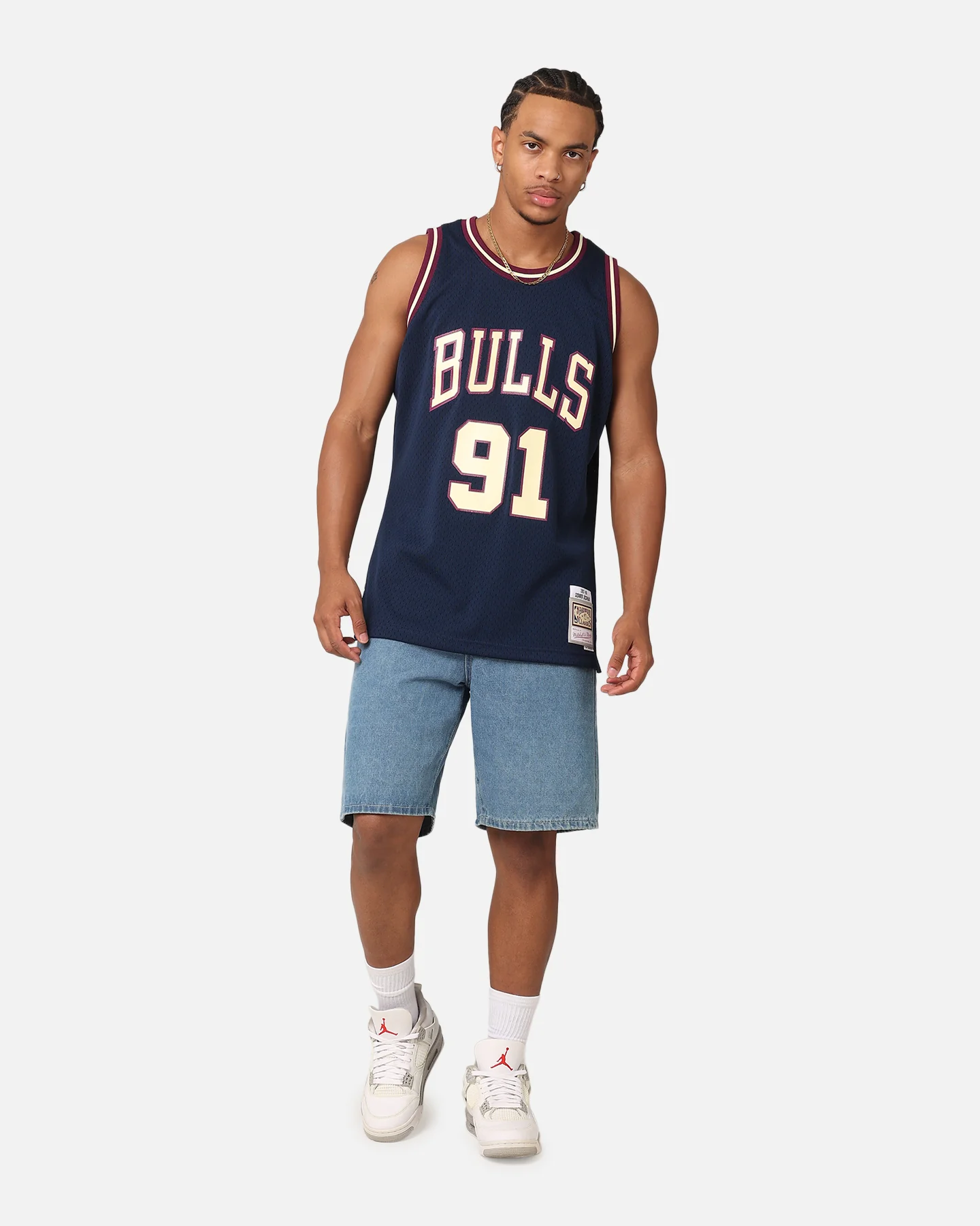 Mitchell & Ness Chicago Bulls Dennis Rodman 'Acai' 1995 Swing Jersey Navy - Image 3