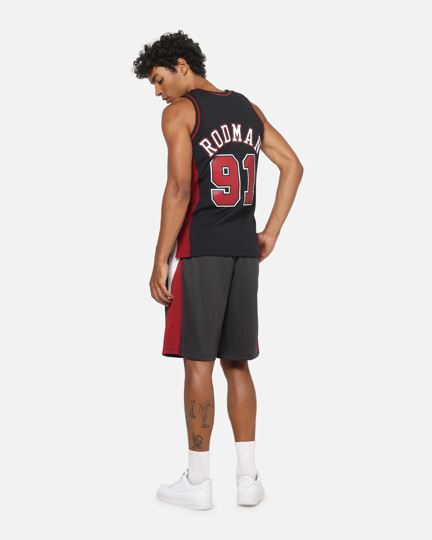 Mitchell & Ness Chicago Bulls Dennis Rodman Rave Jersey Black/Red - Image 4