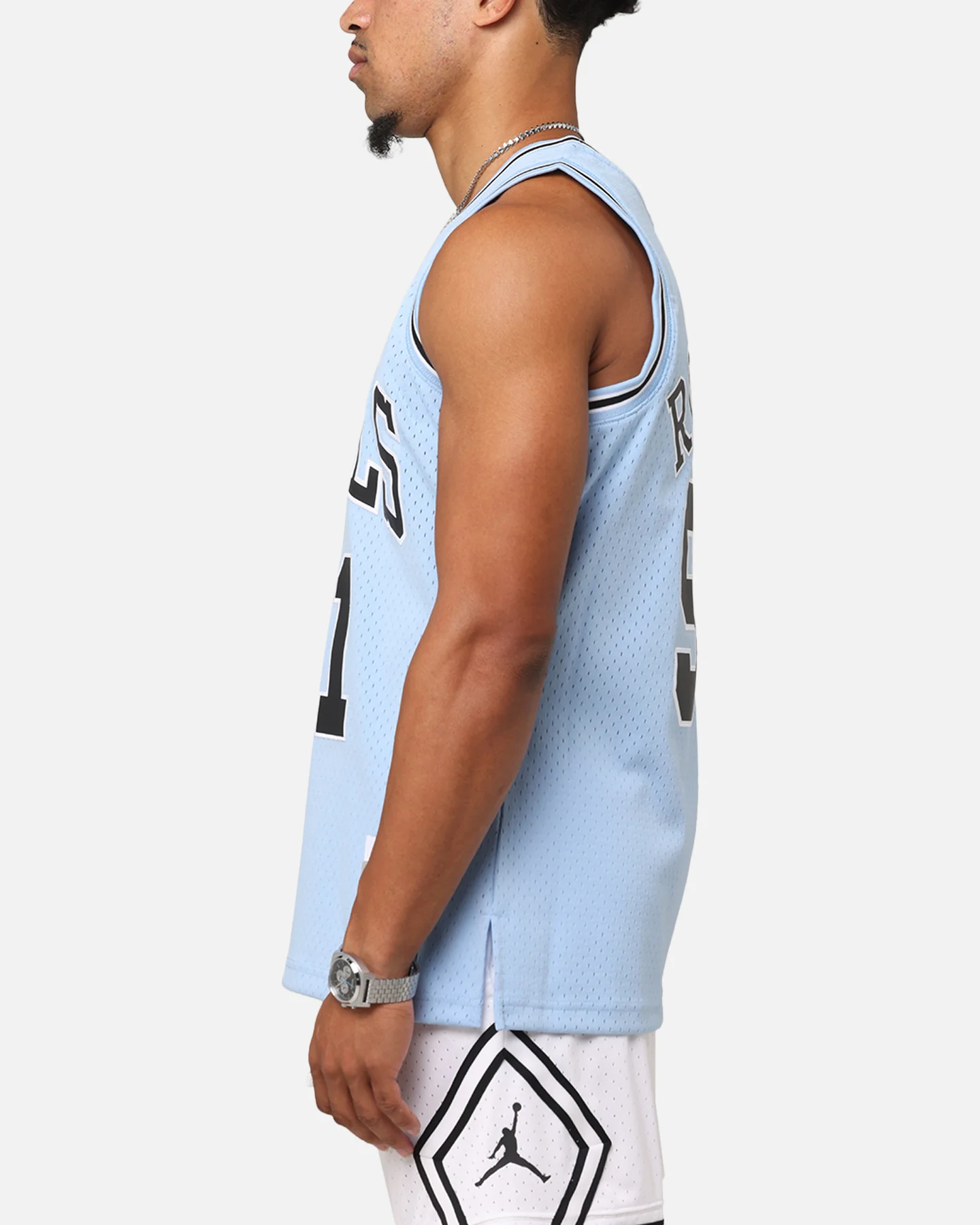 Mitchell & Ness Chicago Bulls Dennis Rodman 'Vapor Blue' Jersey Light Blue - Image 6