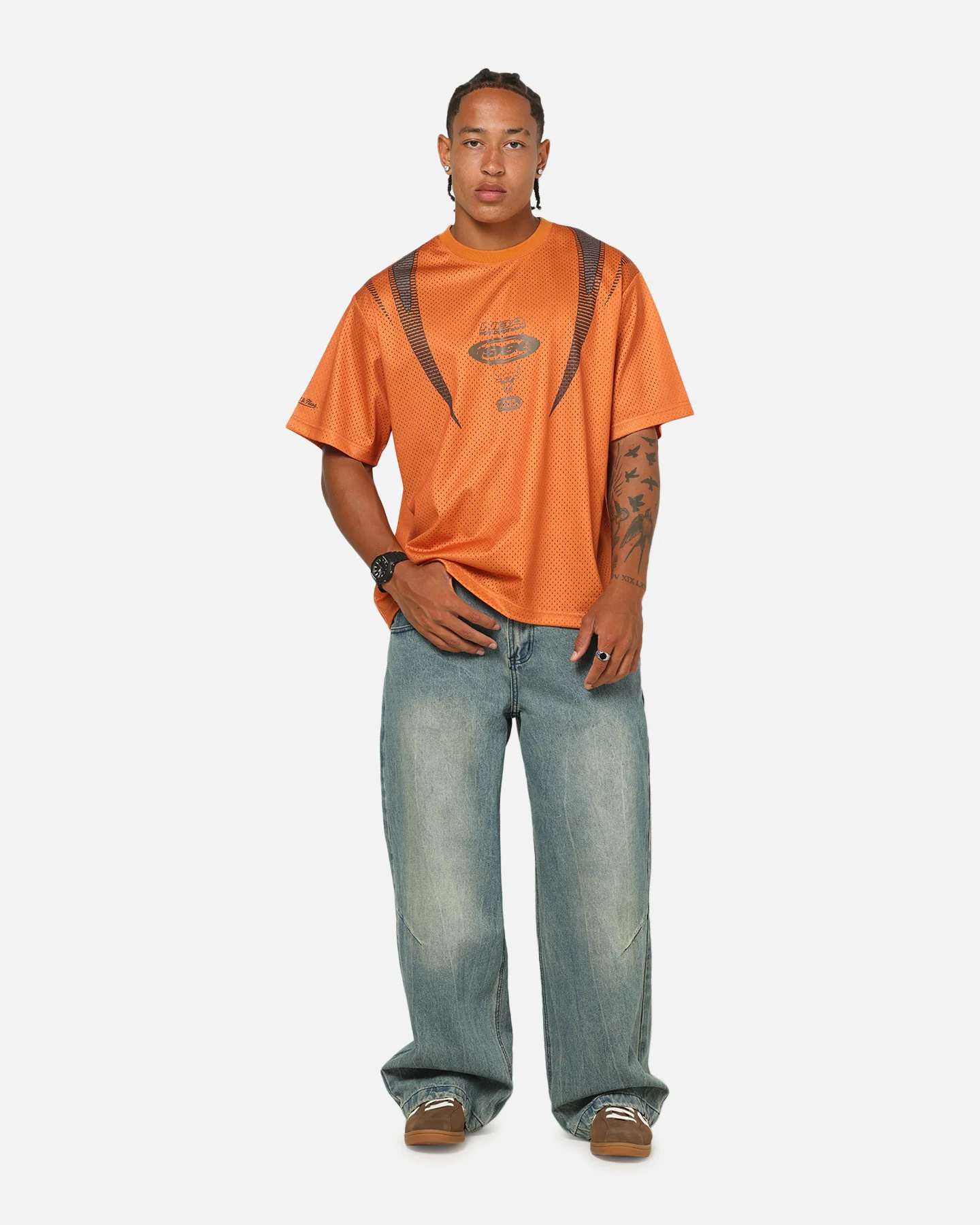 Mitchell & Ness Chicago Bulls Festival Jersey Orange/Brown - Image 3