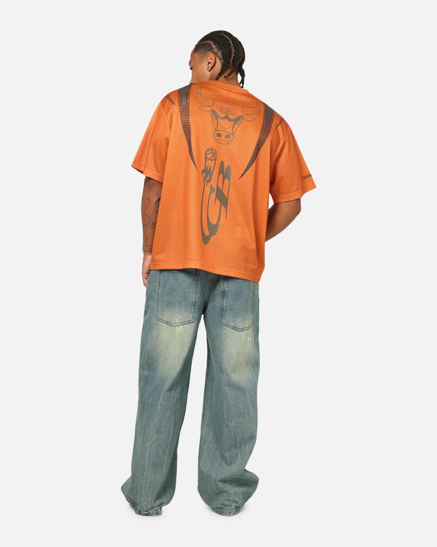 Mitchell & Ness Chicago Bulls Festival Jersey Orange/Brown - Image 4