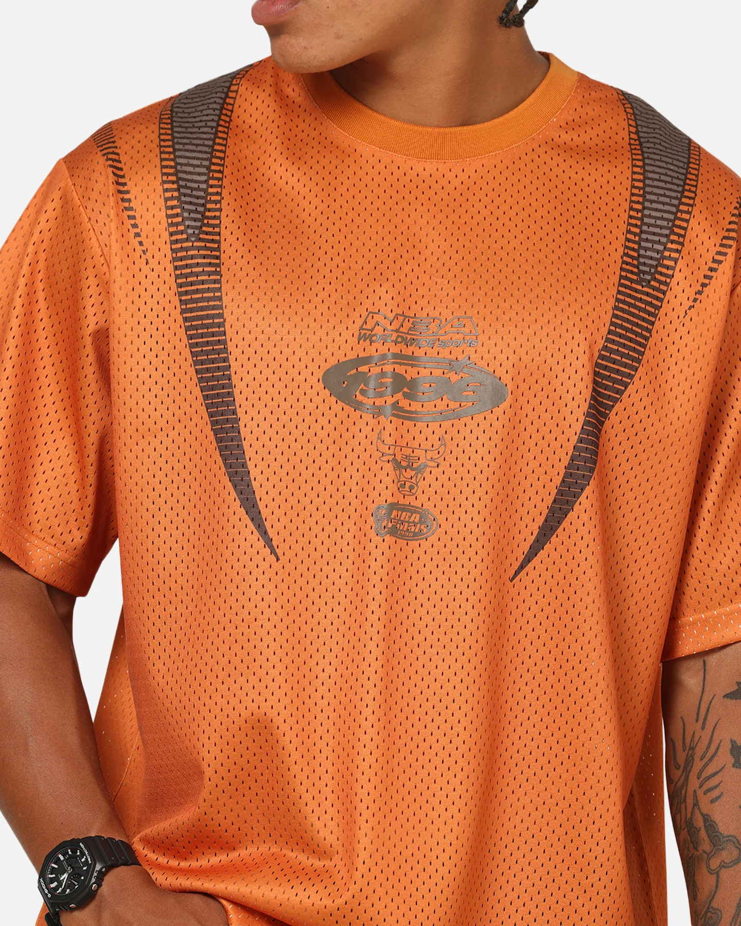 Mitchell & Ness Chicago Bulls Festival Jersey Orange/Brown - Image 7