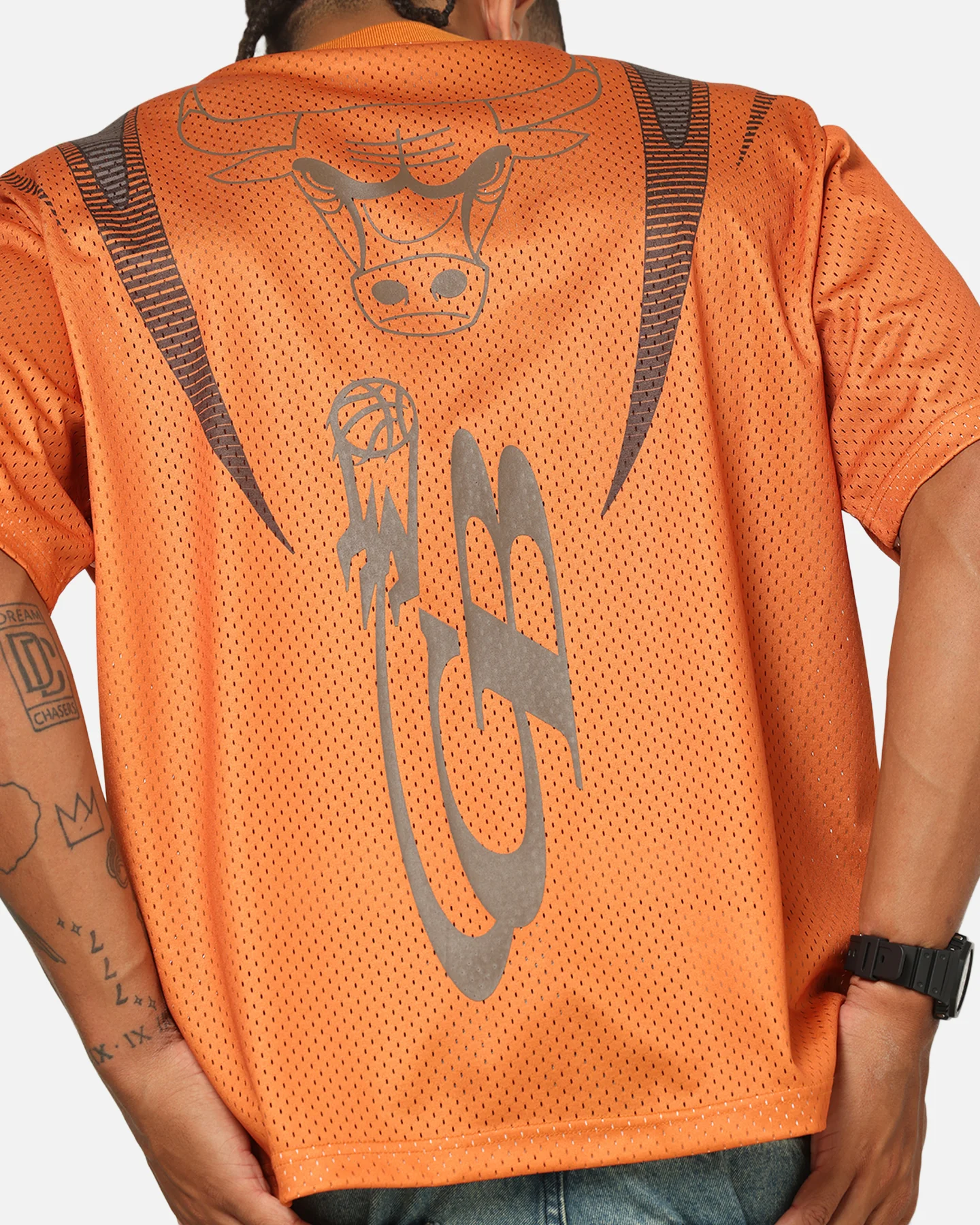 Mitchell & Ness Chicago Bulls Festival Jersey Orange/Brown - Image 8