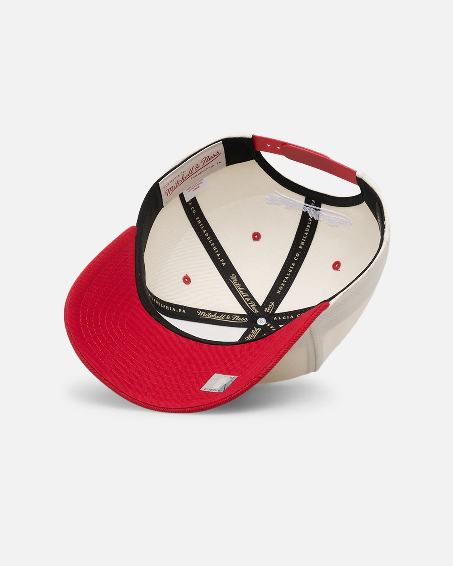 Mitchell & Ness Chicago Bulls Go Team Go OG Snapback Vintage Cream - Image 6