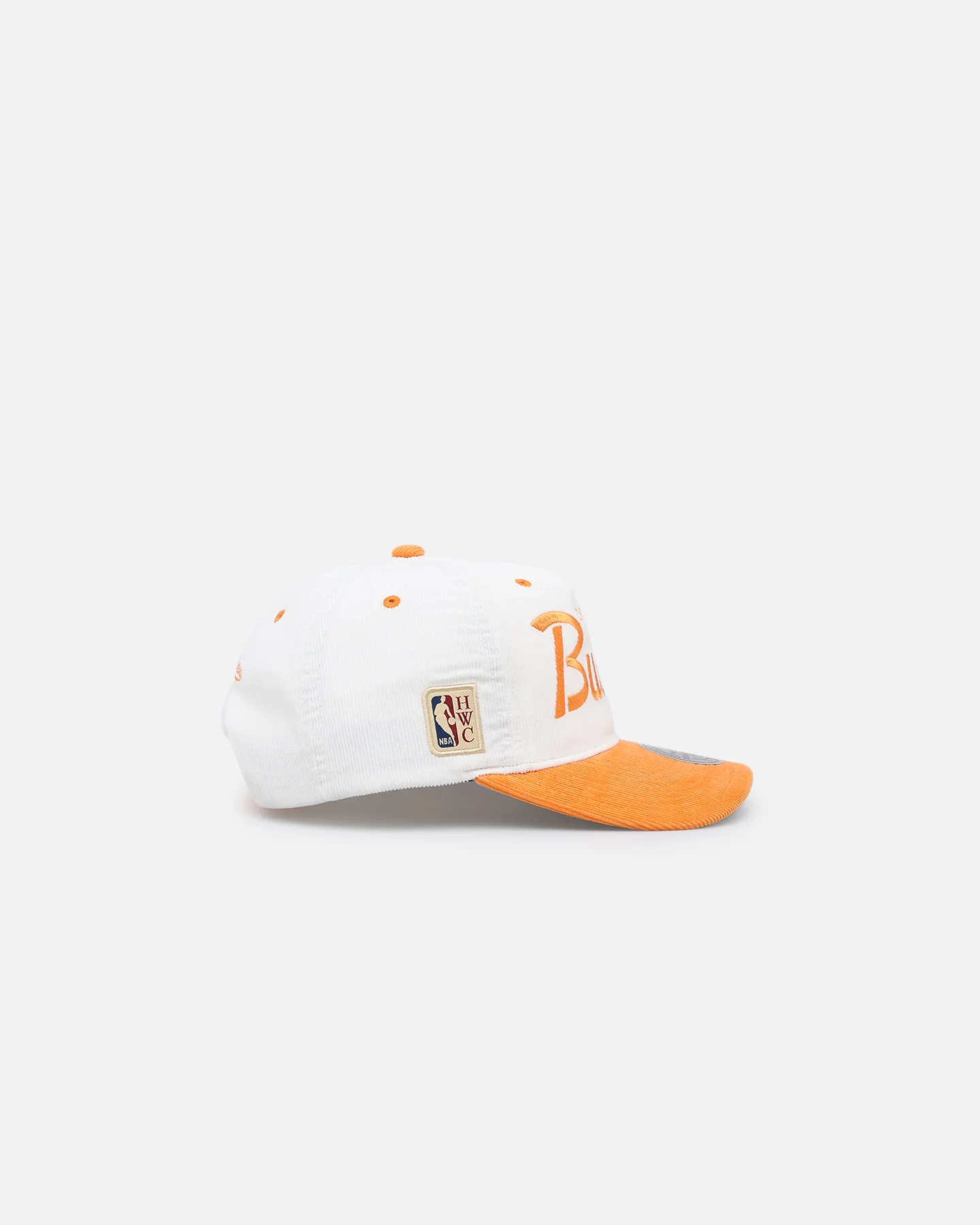 Mitchell & Ness Chicago Bulls Pastel Corduroy Snapback White Cream/Orange - Image 3