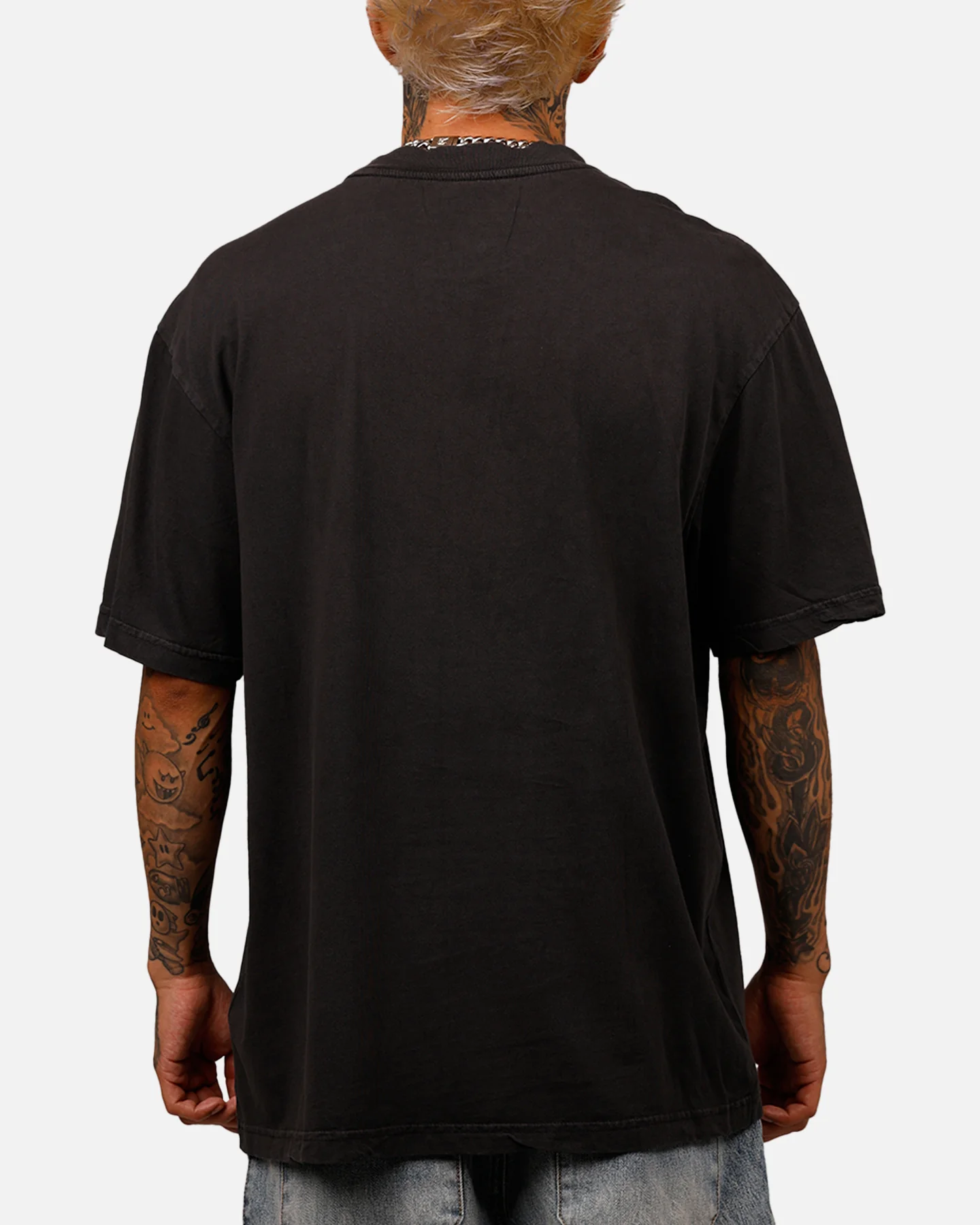 Mitchell & Ness Chicago Bulls Vs Los Angeles Lakers Stub T-Shirt Overdyed Black - Image 2
