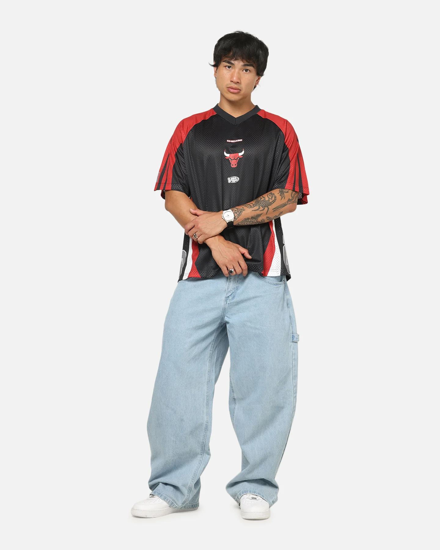 Mitchell & Ness Chicago Bulls Warehouse Rave Jersey Black/Red - Image 4