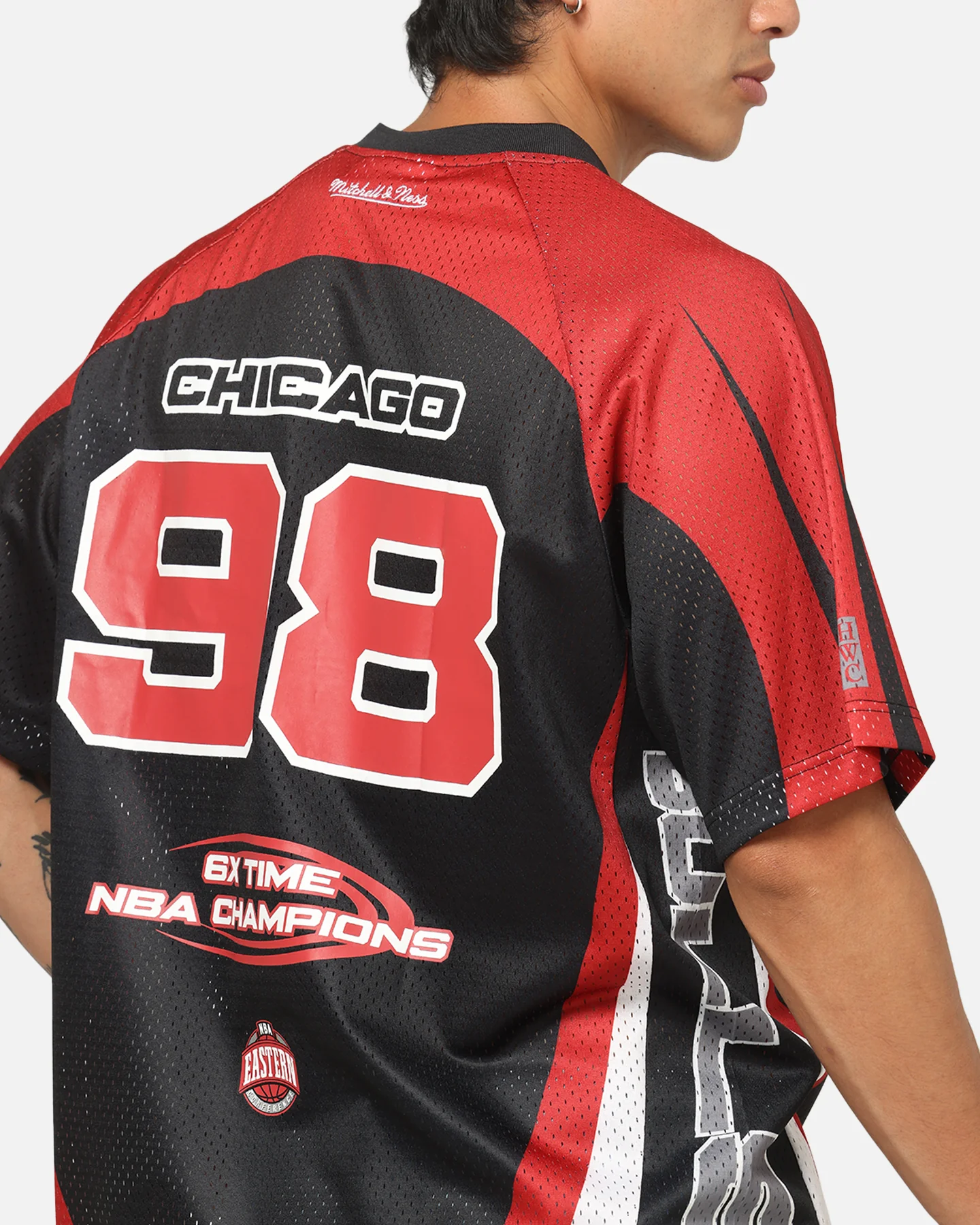 Mitchell & Ness Chicago Bulls Warehouse Rave Jersey Black/Red - Image 7