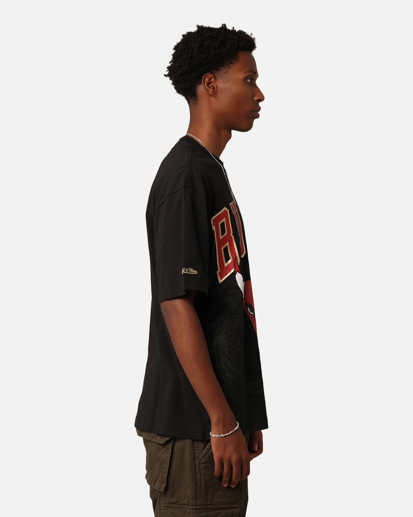 Mitchell & Ness Chicago Bulls Year Of The Dragon T-Shirt Faded Black - Image 5