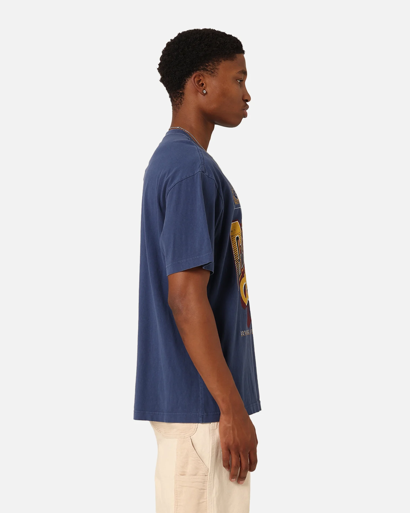Mitchell & Ness Cleveland Cavaliers Brush Off 2.0 T-Shirt Navy - Image 5