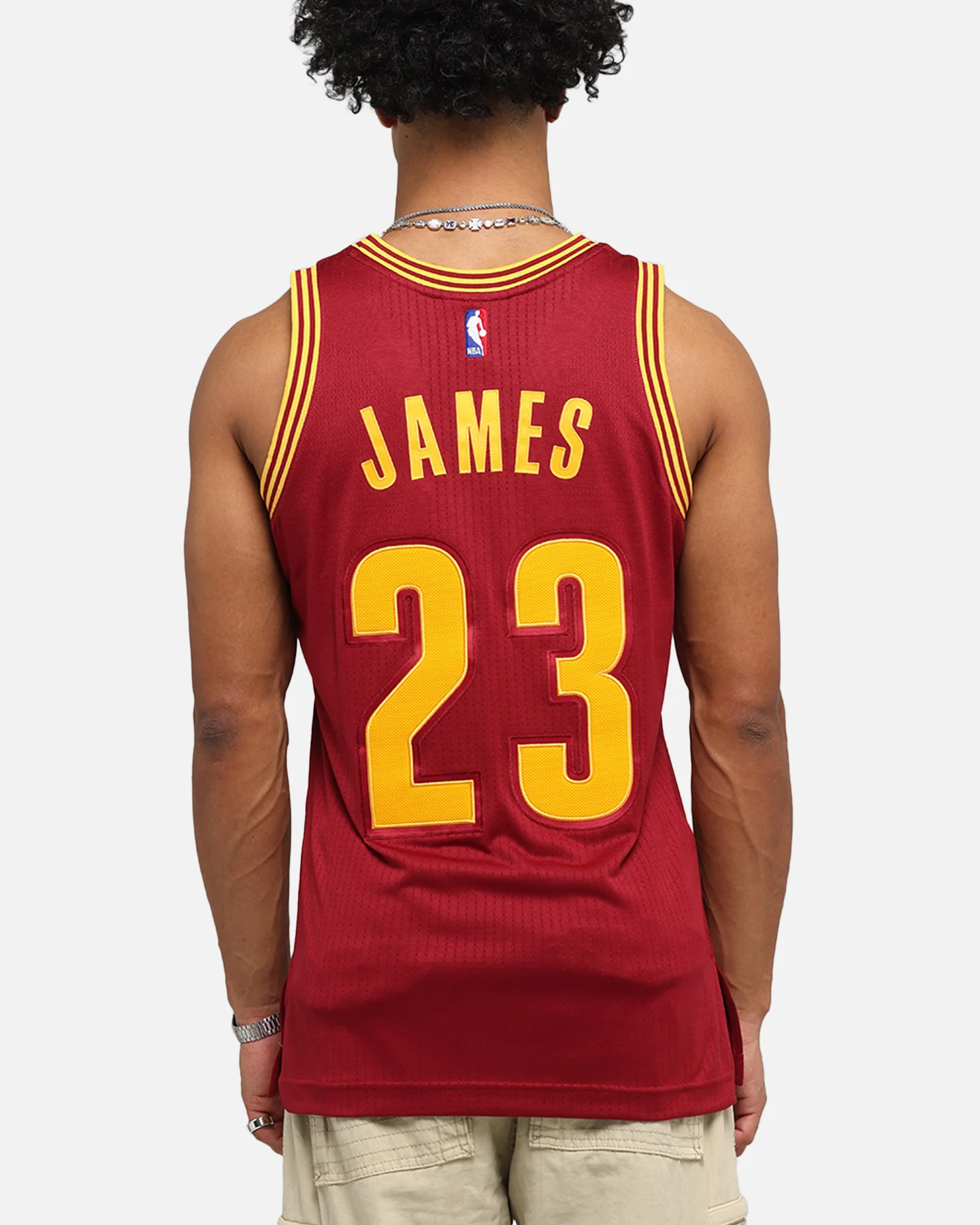 Mitchell & Ness Cleveland Cavaliers Lebron James 2015 Dark Jersey Burgundy - Image 2