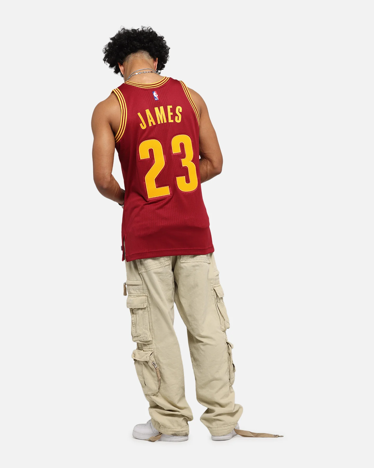 Mitchell & Ness Cleveland Cavaliers Lebron James 2015 Dark Jersey Burgundy - Image 4