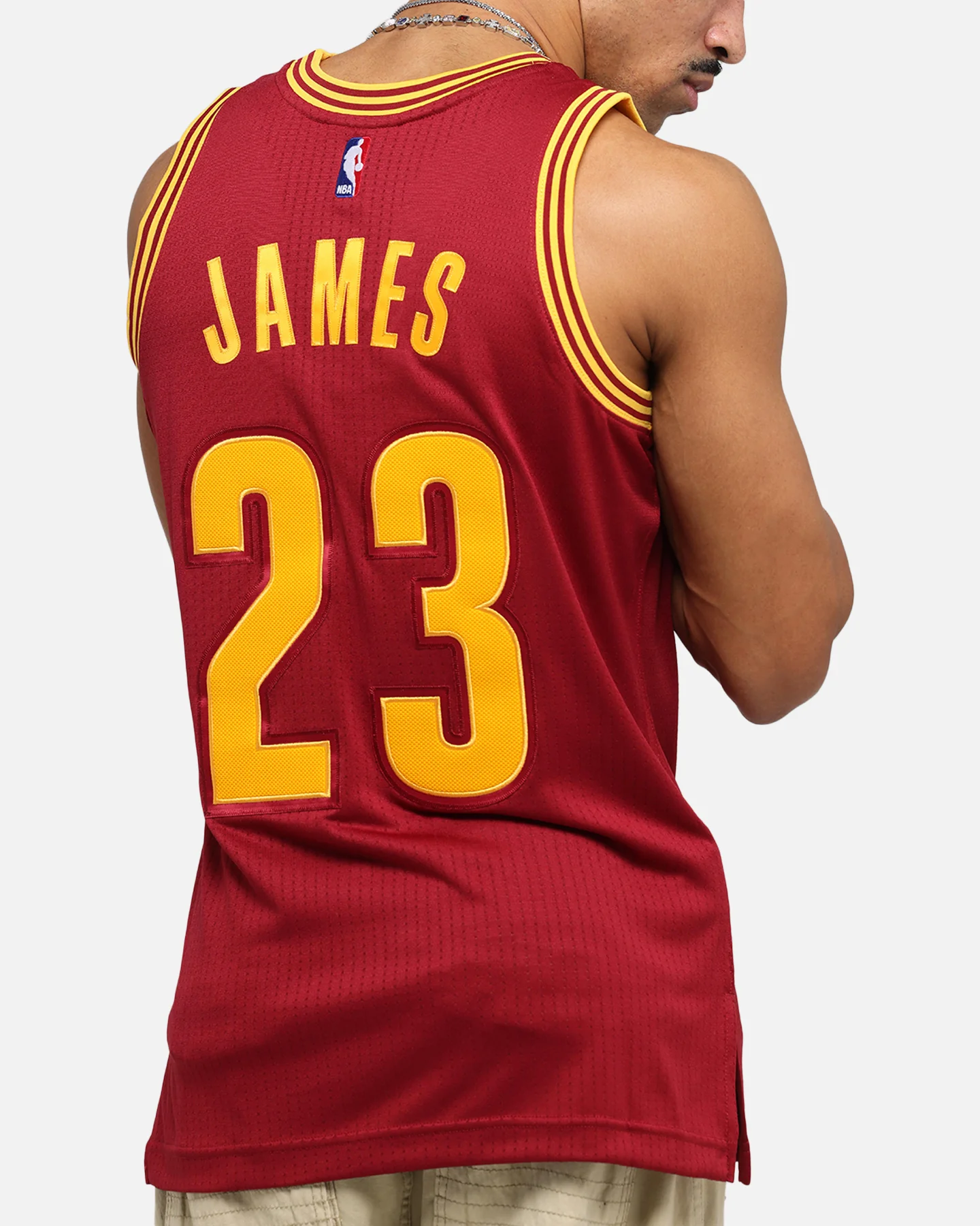 Mitchell & Ness Cleveland Cavaliers Lebron James 2015 Dark Jersey Burgundy - Image 7