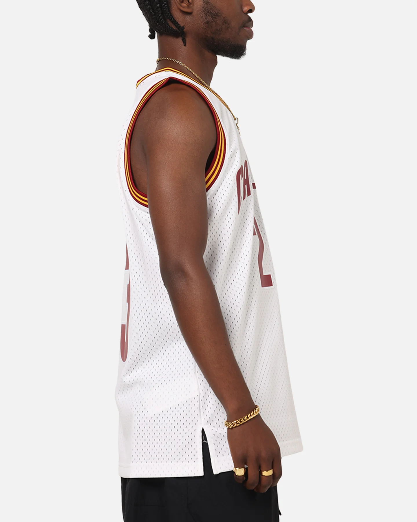 Mitchell & Ness Cleveland Cavaliers Lebron James 2015 Swing Jersey White - Image 5