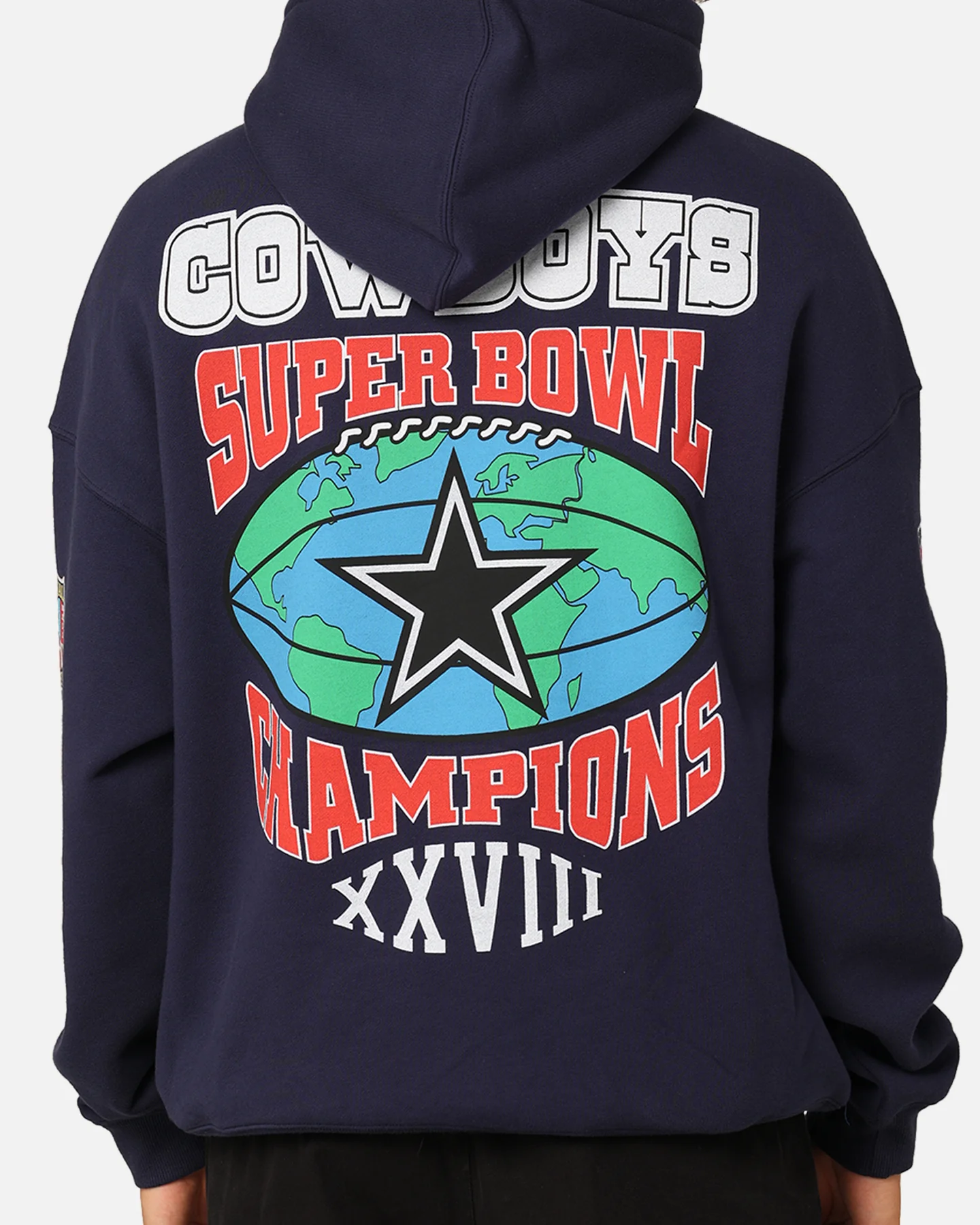 Mitchell & Ness Dallas Cowboys Super Bowl World Hoodie Navy - Image 5