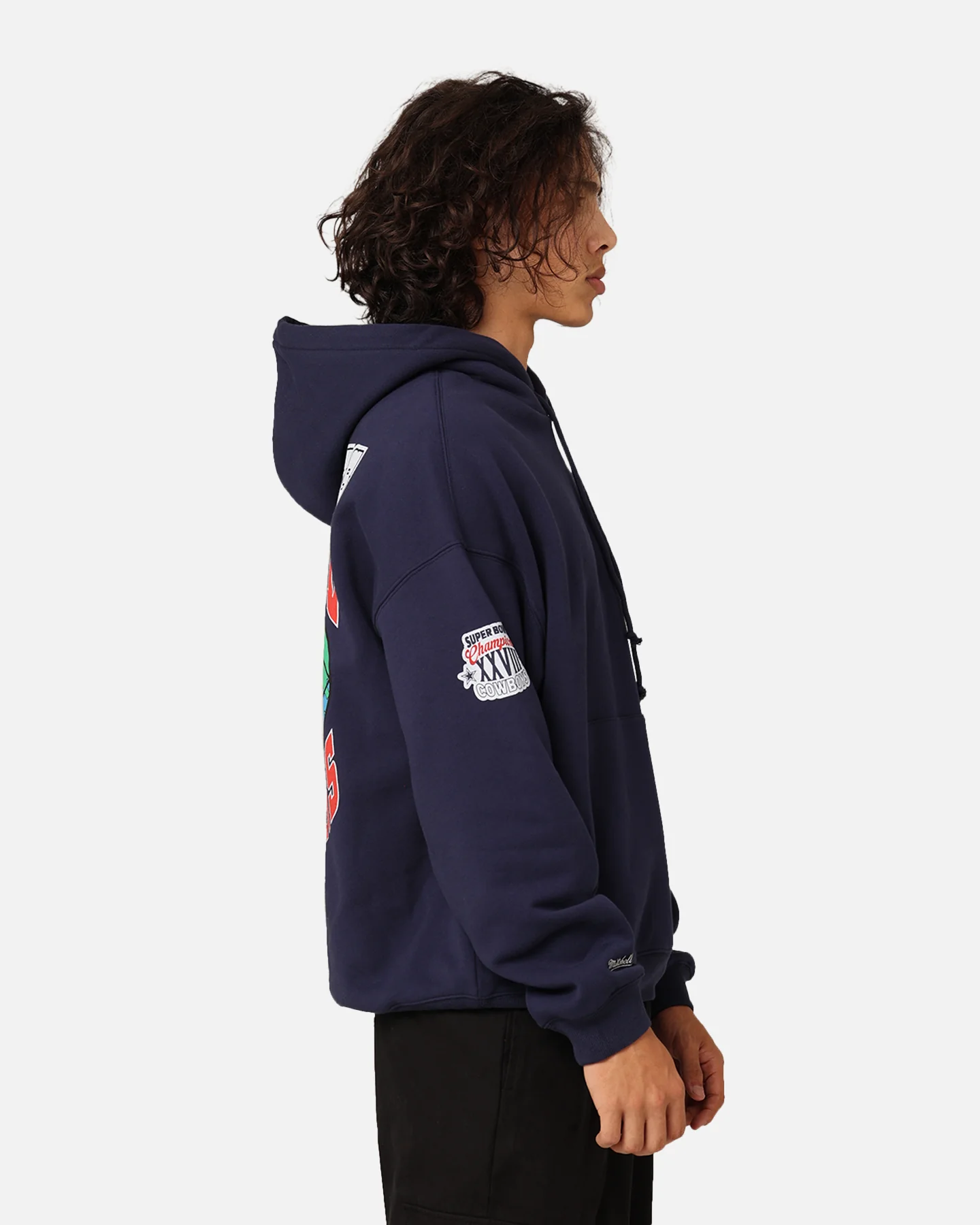 Mitchell & Ness Dallas Cowboys Super Bowl World Hoodie Navy - Image 6