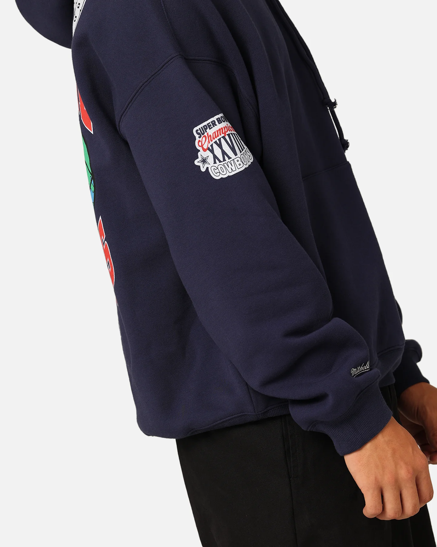 Mitchell & Ness Dallas Cowboys Super Bowl World Hoodie Navy - Image 9