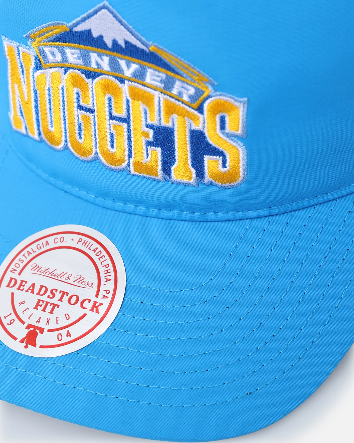 Mitchell & Ness Denver Nuggets Retro Matte Nylon Origins Snapback Blue - Image 2