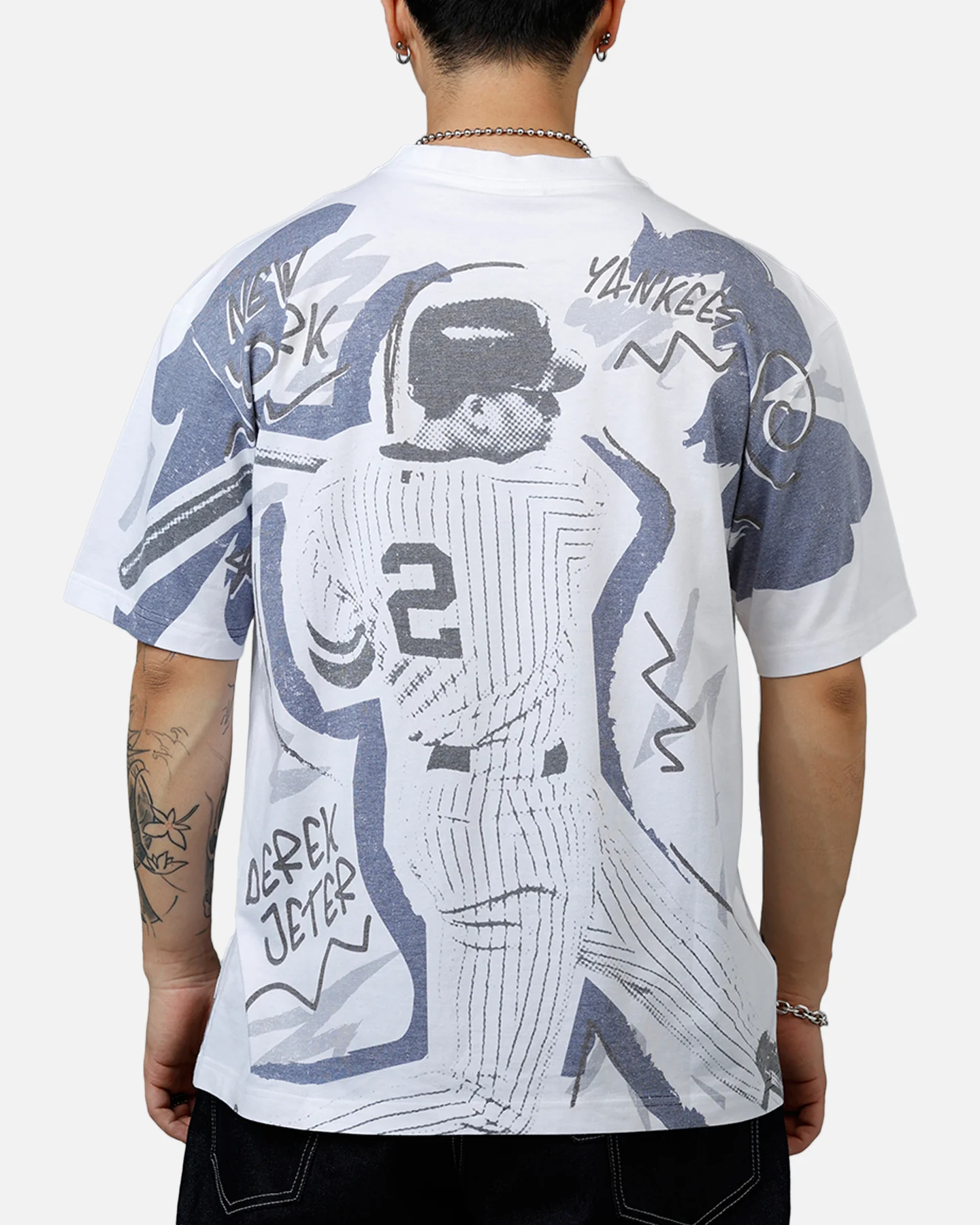 Mitchell & Ness Derek Jeter Showstopper T-Shirt Navy - Image 2