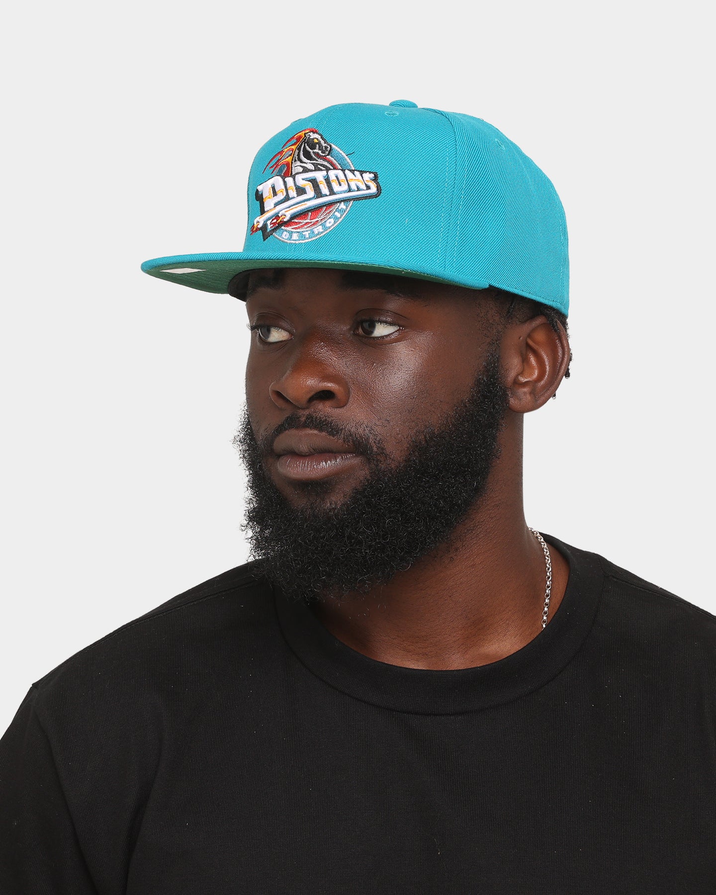 Mitchell & Ness Detroit Pistons 'Team Ground 2.0 Hardwood Classics' Fitted Teal - Image 2
