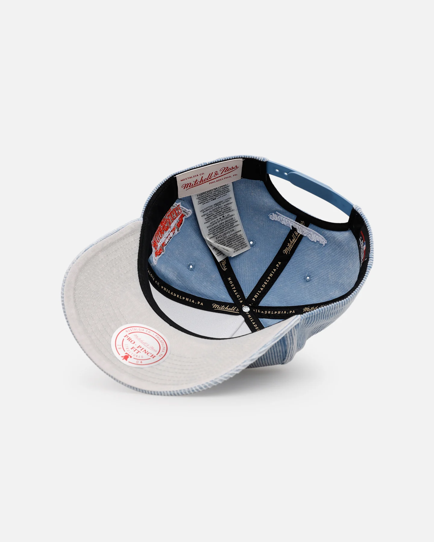 Mitchell & Ness Detroit Tigers 'Dusty Cord' Pro Pinch Snapback Light Blue - Image 7