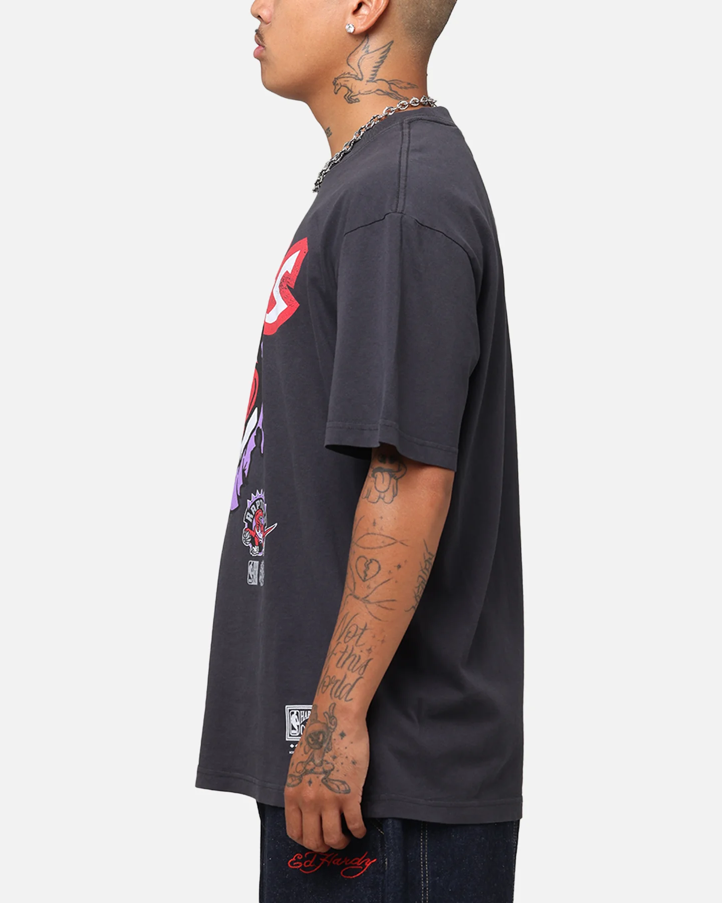 Mitchell & Ness Toronto Raptors T-Shirt Faded Black - Image 5