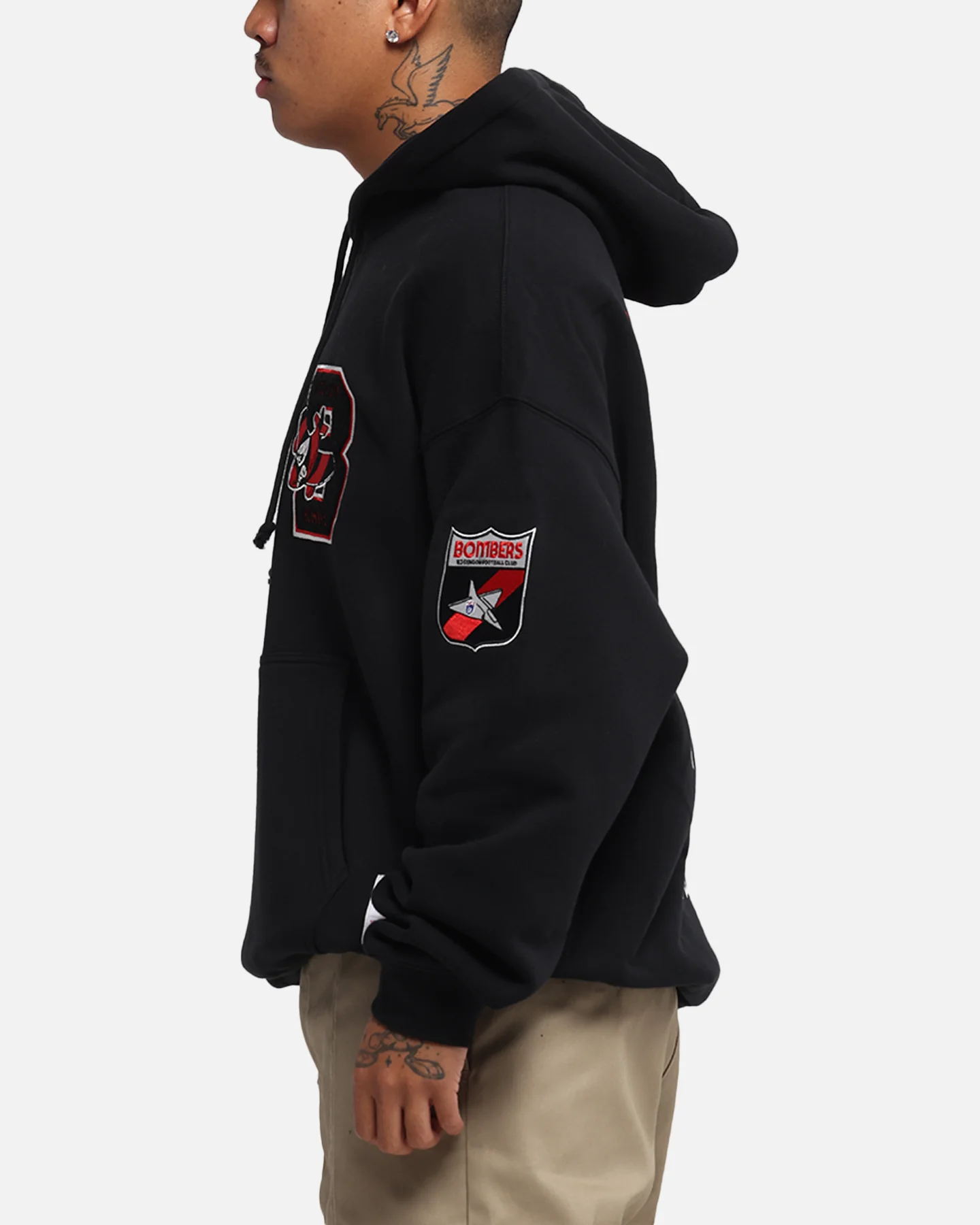 Mitchell & Ness Essendon Bombers Team Hoodie Solid Black - Image 6