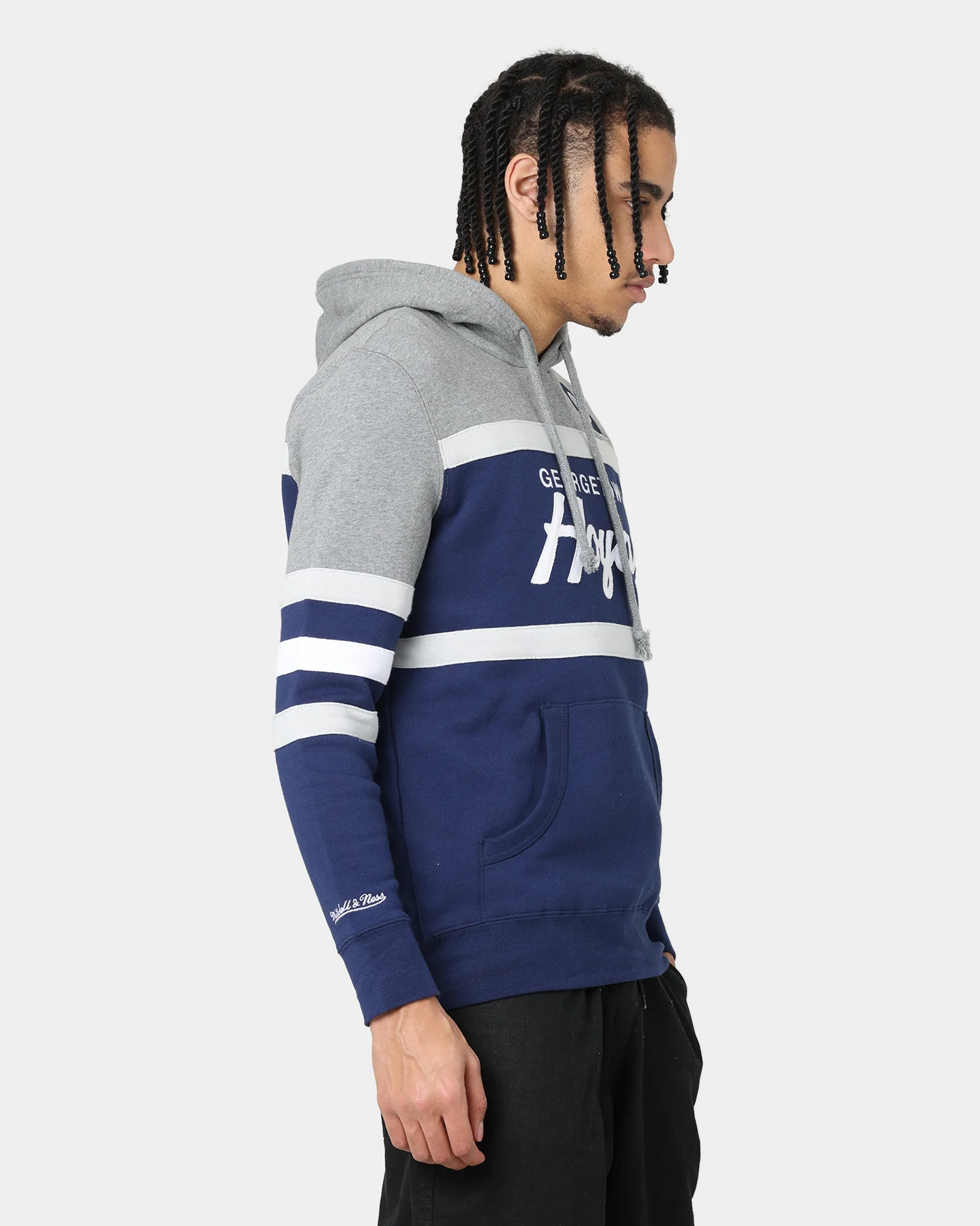 Mitchell & Ness Georgetown Hoyas Head Coach Hoodie Navy - Image 5
